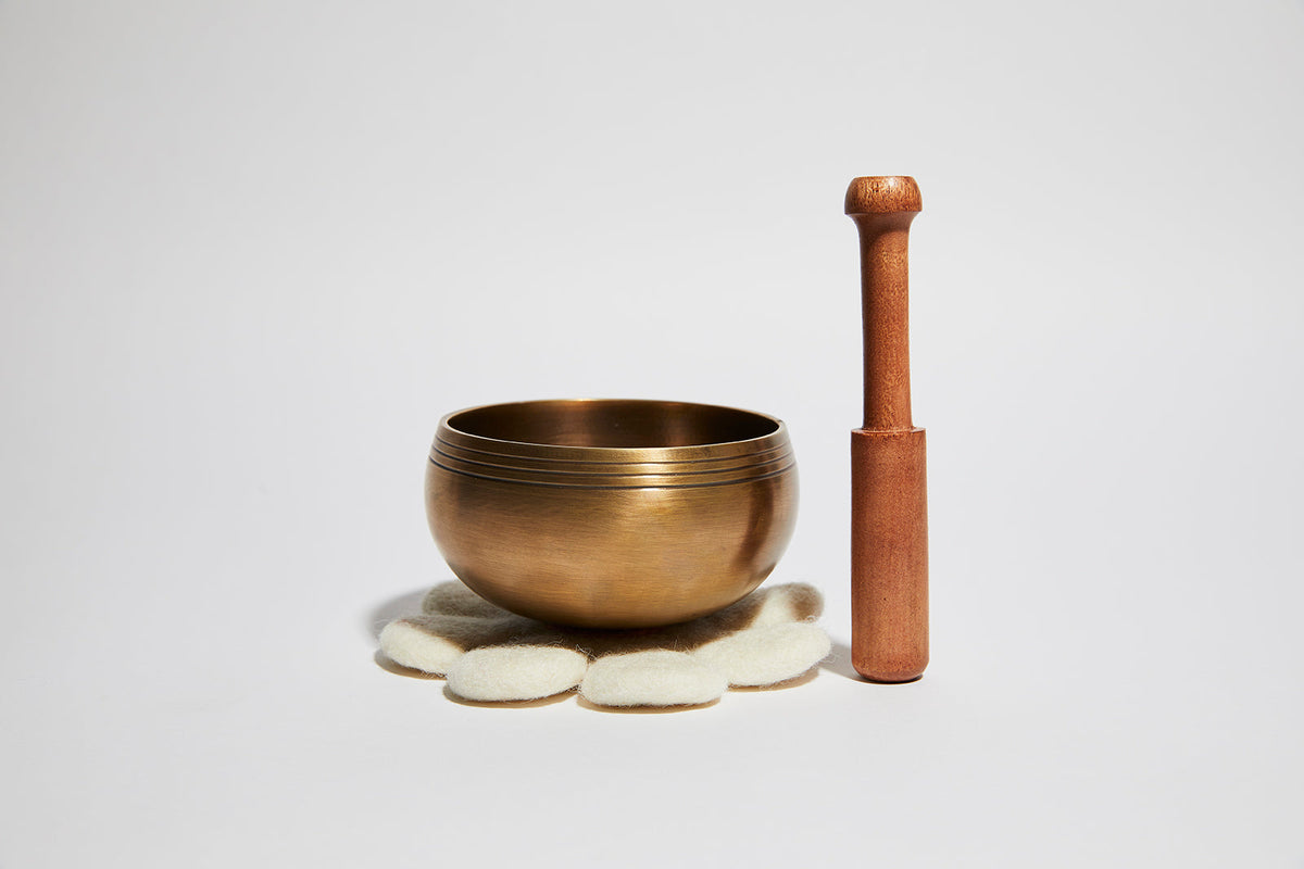 Sprout: 3.5 Inch Bronze Singing Bowl Made Just For Kids Mindfulness Special Design Cushion