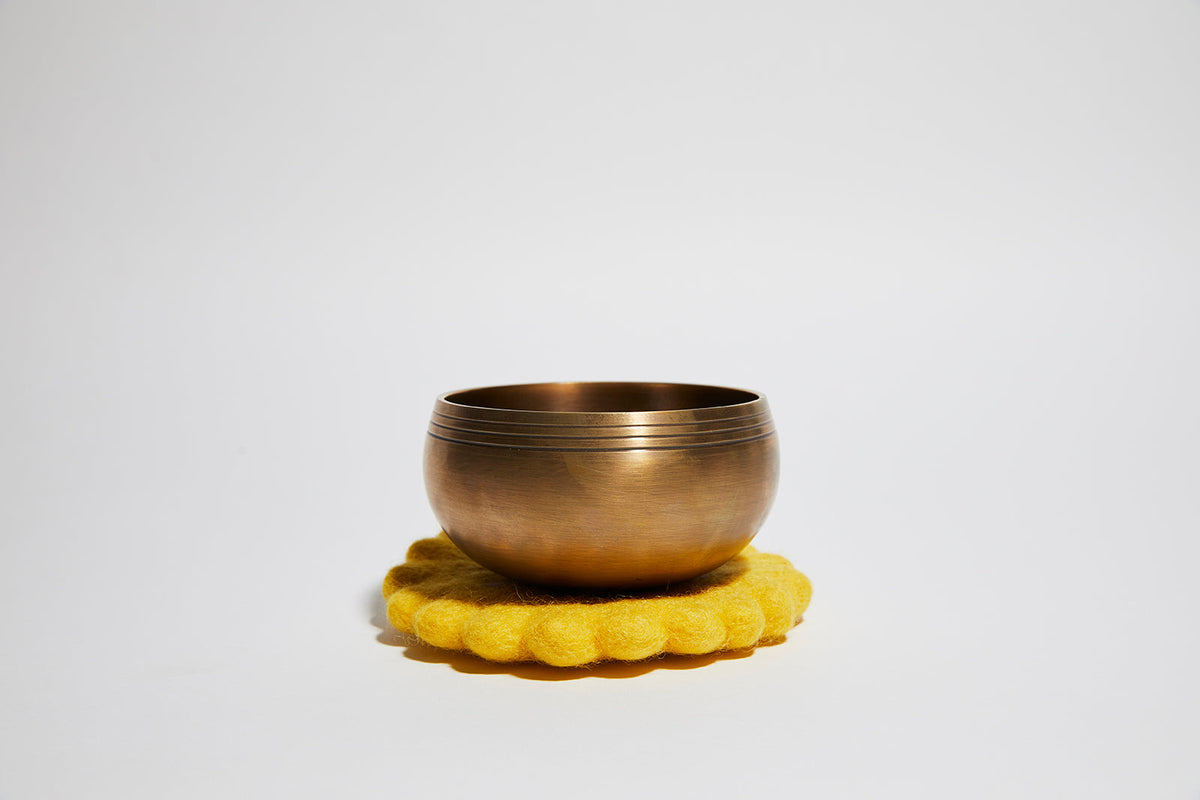 Sunny:  3.5 Inch Bronze Singing Bowl Made Just For Kids Mindfulness Special Design Cushion