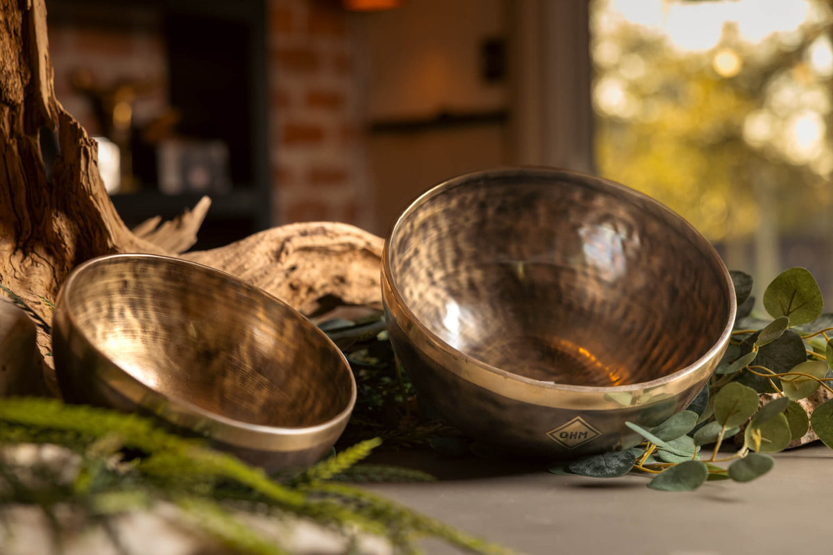 3rd Octave Perfect Fifth Set G3 And C3: 10.25 in and 8.25 in Bronze Bowl Pair