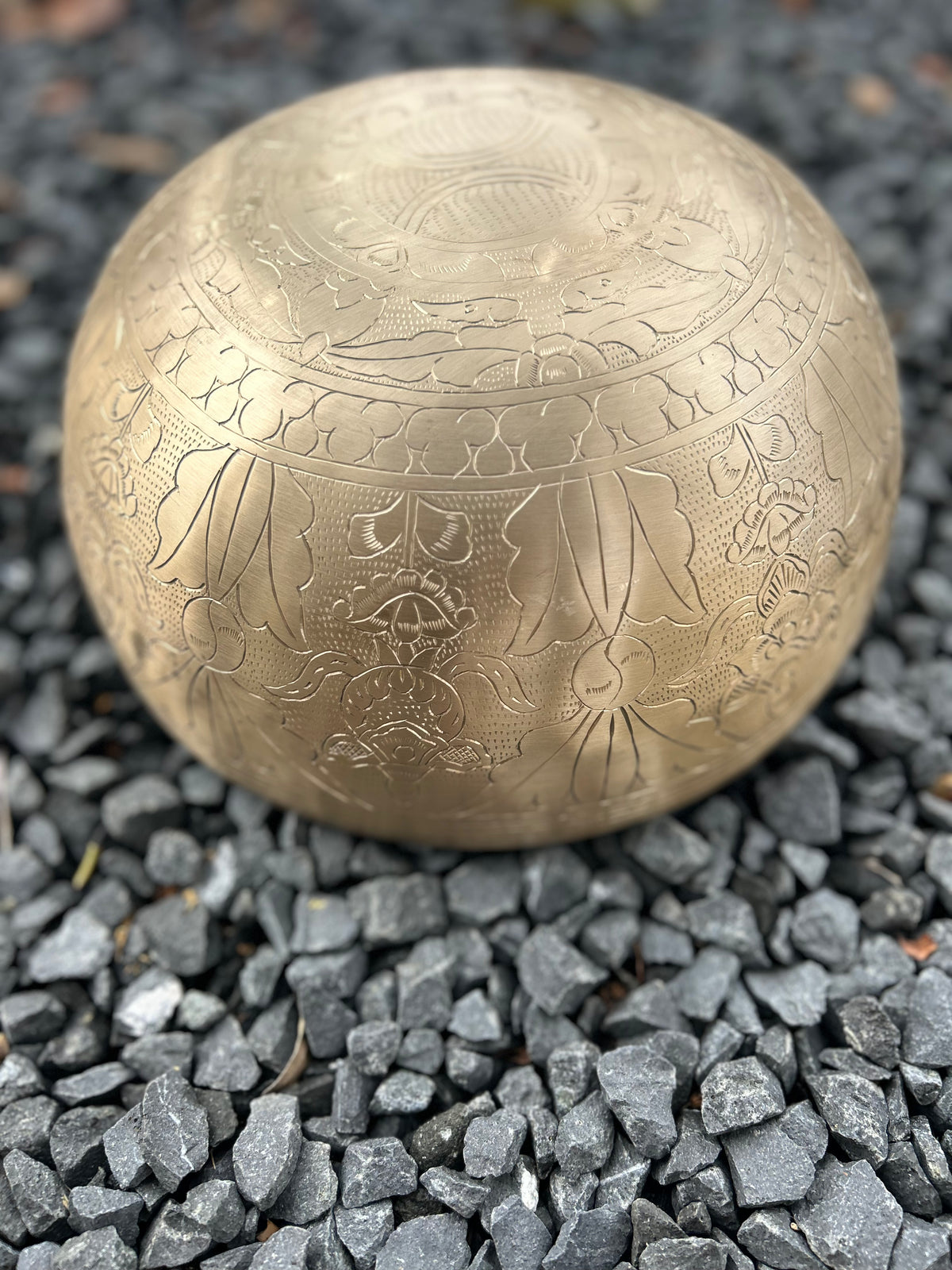 The Golden Leaf Bowl: 10.5 inch | 3rd Octave Subtle Etchings