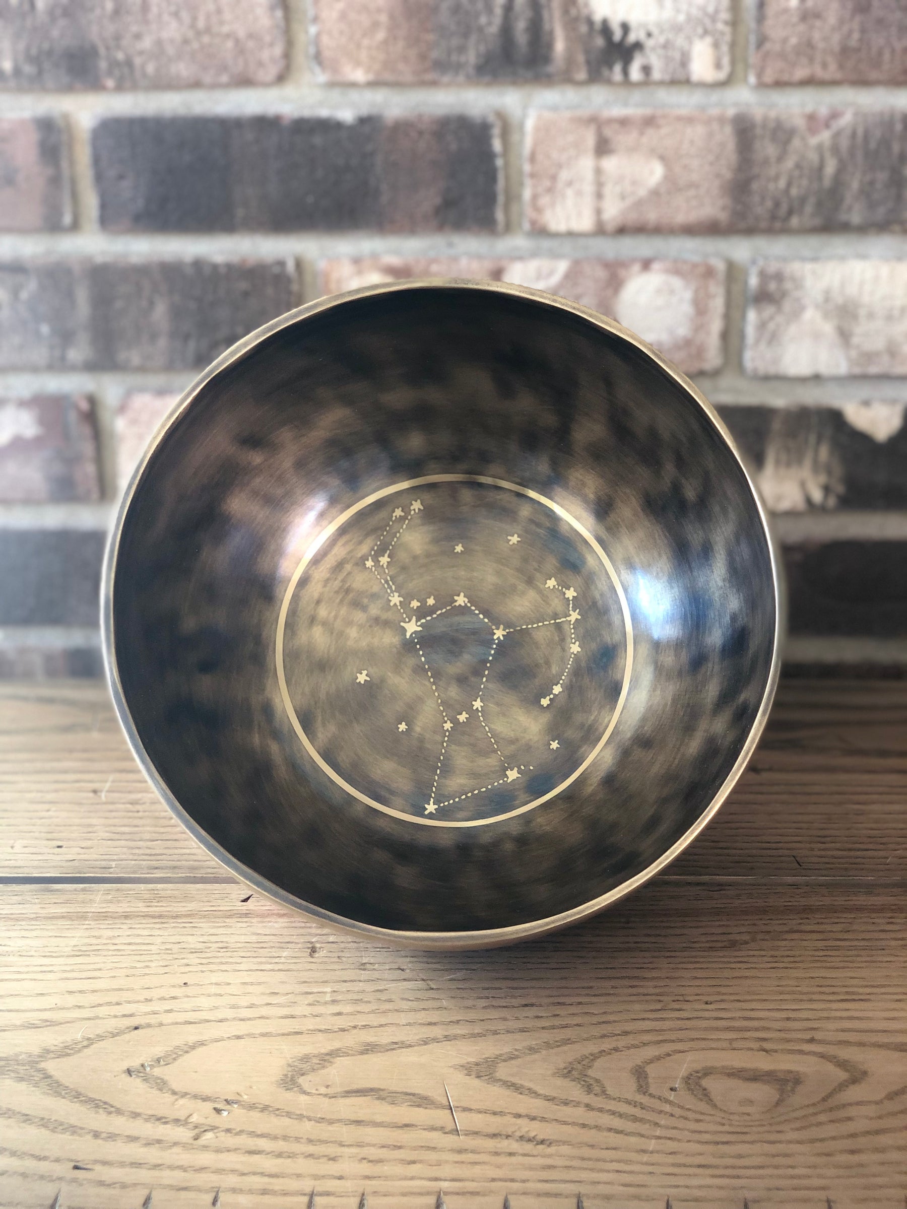 The Planetary Bowl Large 9 Inch Handmade Bronze Singing Bowl From Nepal Limited Design