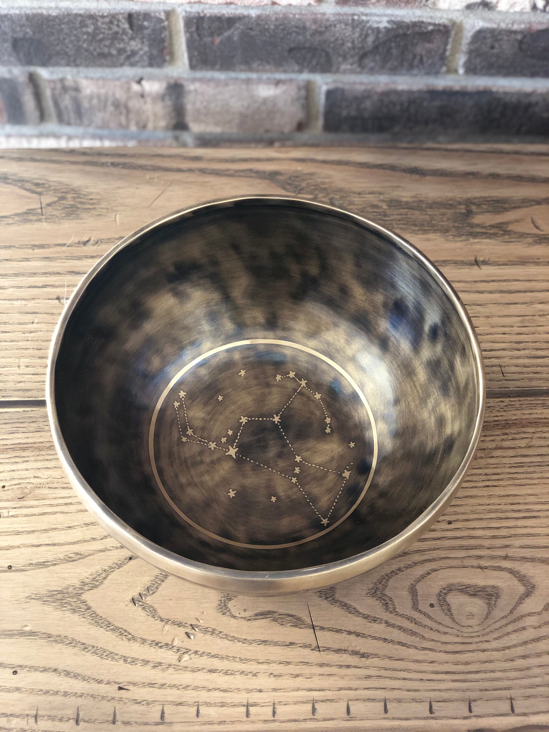 The Planetary Bowl Large 9 Inch Handmade Bronze Singing Bowl From Nepal Limited Design