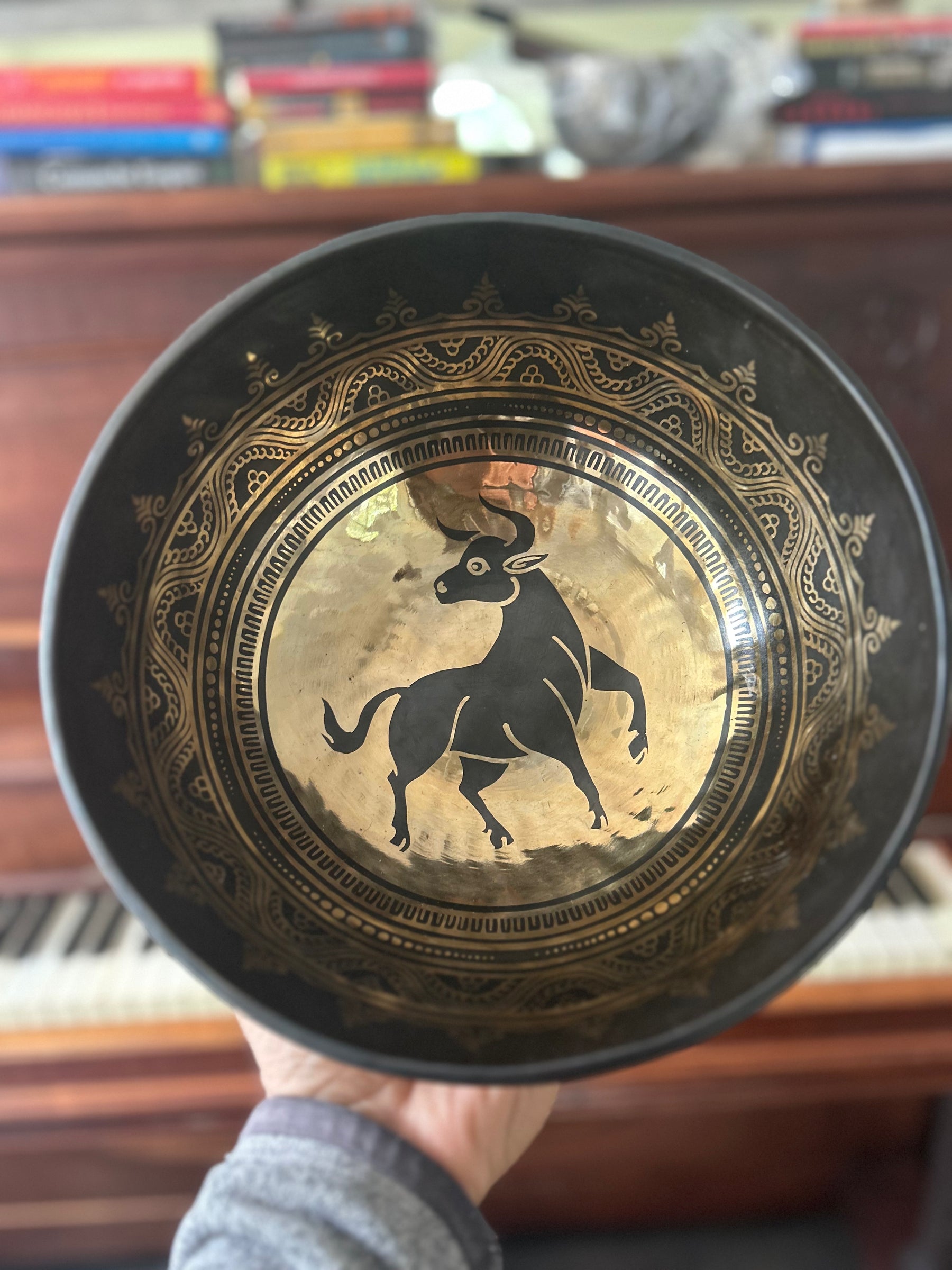 The Taurus Singing Bowl - 9 inch Large | Handmade In Nepal