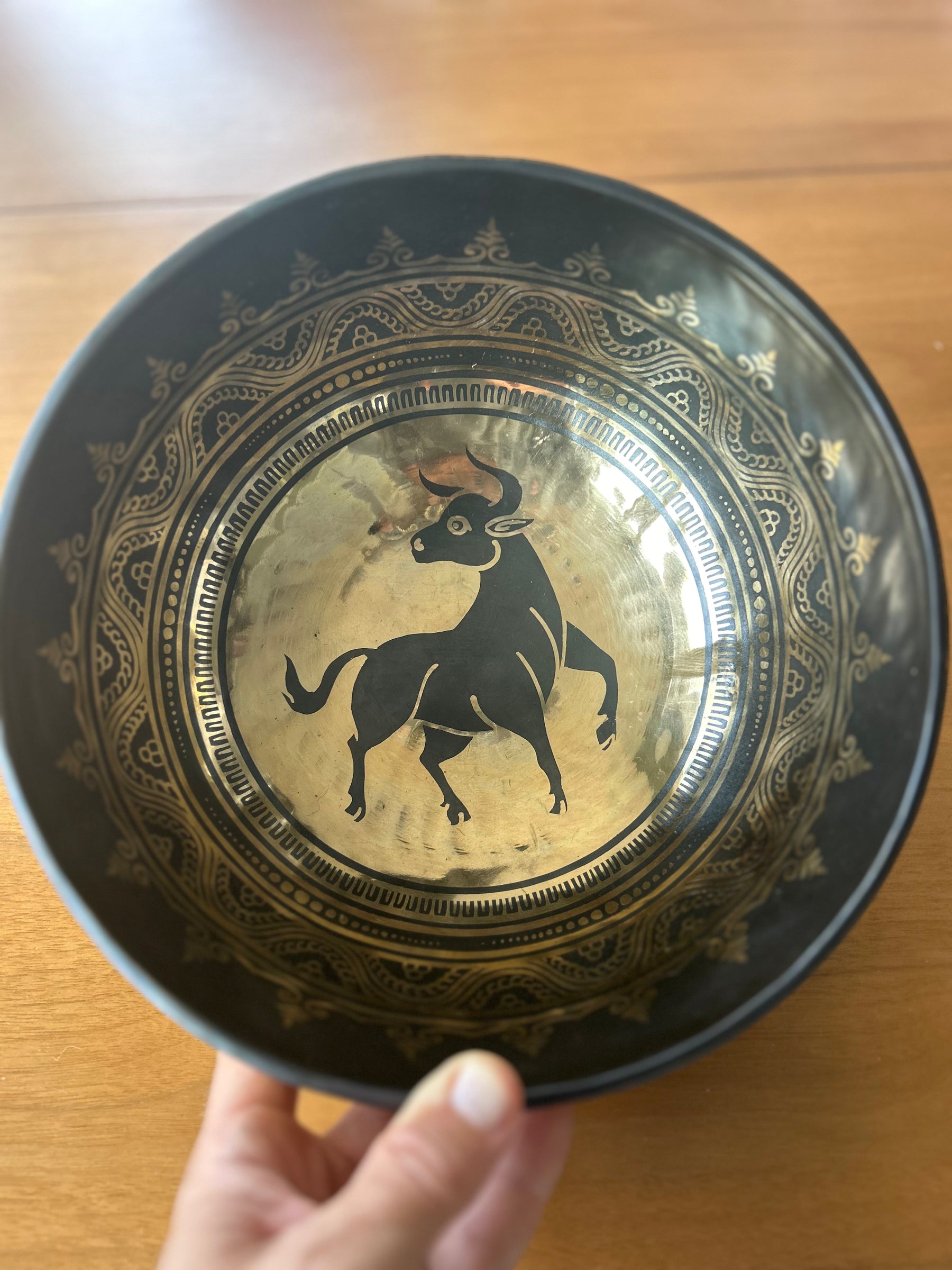 The Taurus Singing Bowl - 9 inch Large | Handmade In Nepal