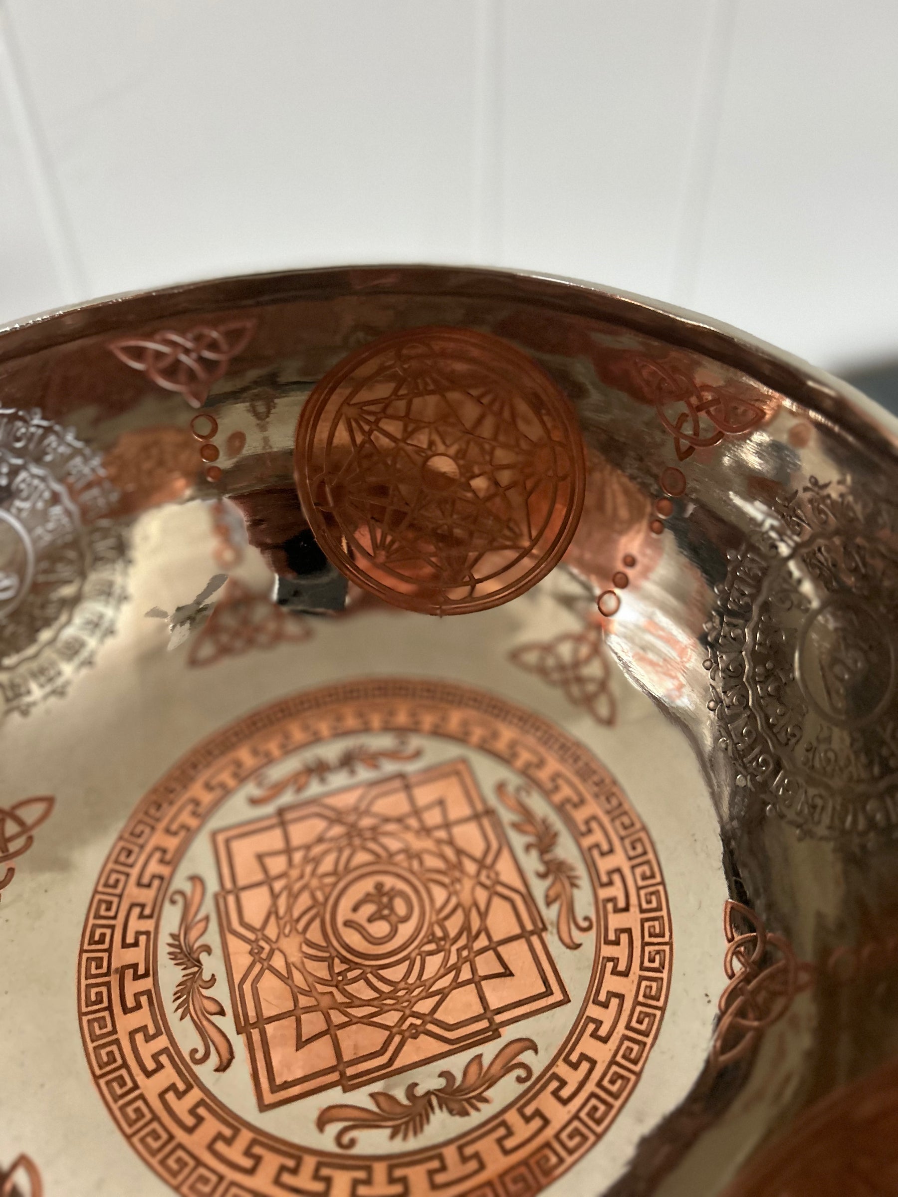 The Crown Jewel Bowl: 10.25 inch | Handmade Etched Bronze Singing Bowl