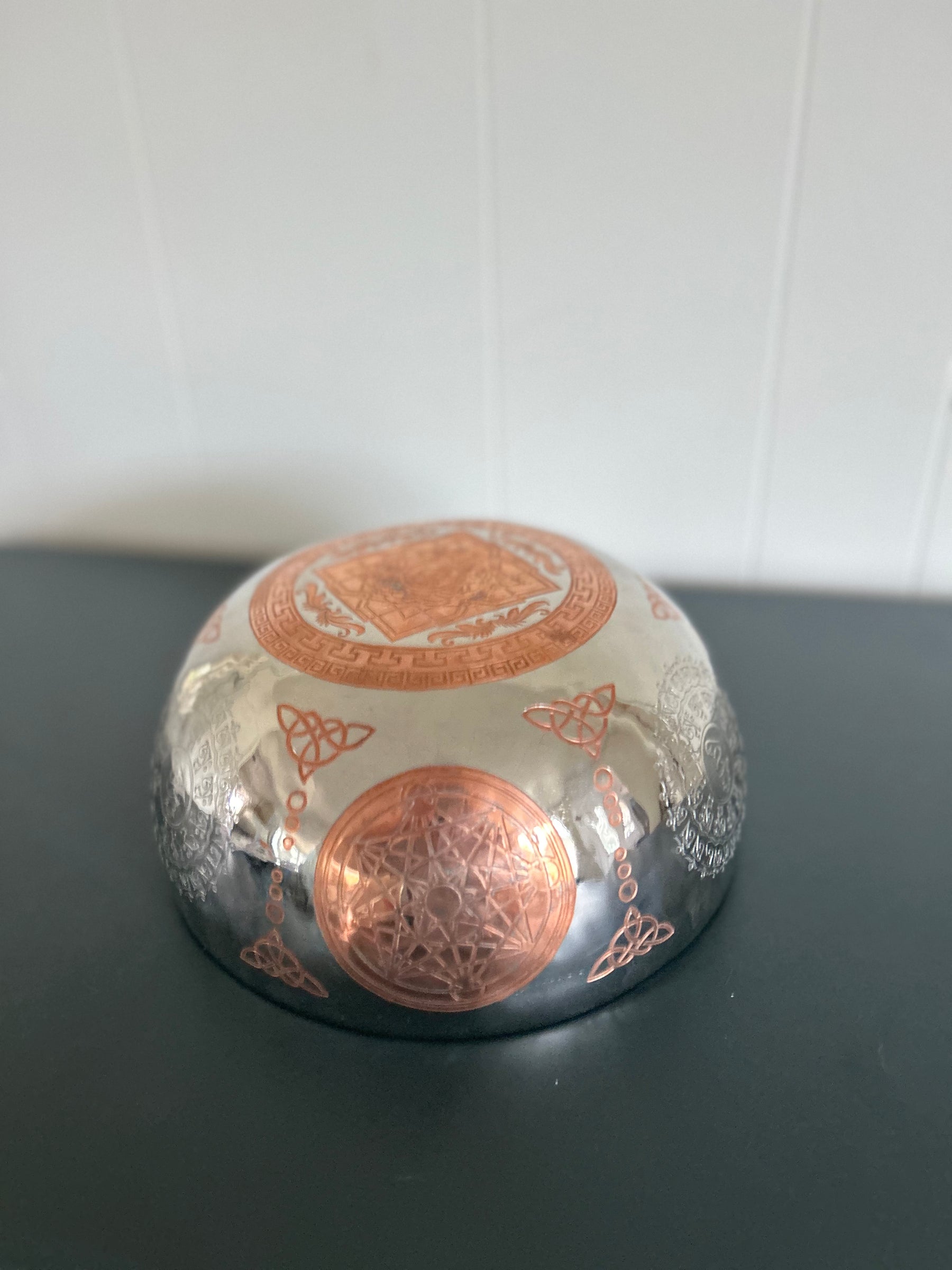 The Crown Jewel Bowl: 10.25 inch | Handmade Etched Bronze Singing Bowl