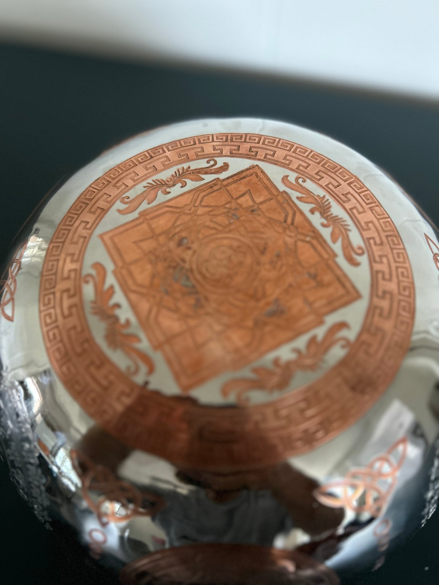 The Crown Jewel Bowl: 10.25 inch | Handmade Etched Bronze Singing Bowl