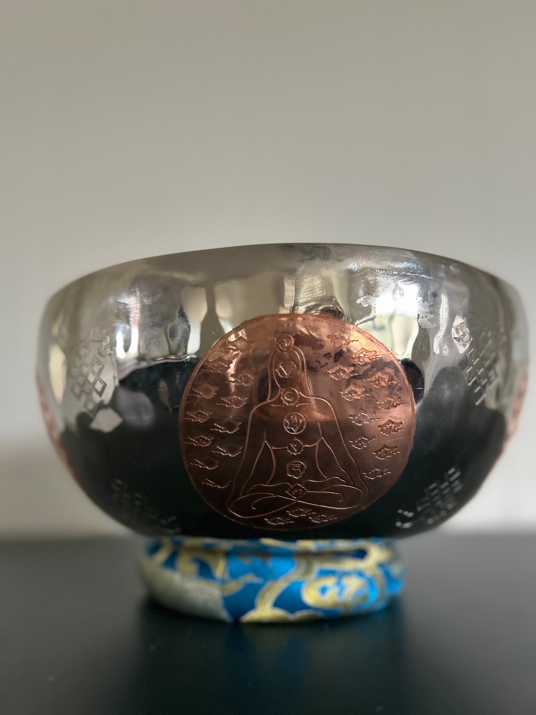 The Lady Of Life Bowl: 10.25 inch | Handmade Bronze Singing Bowl Rich Etchings