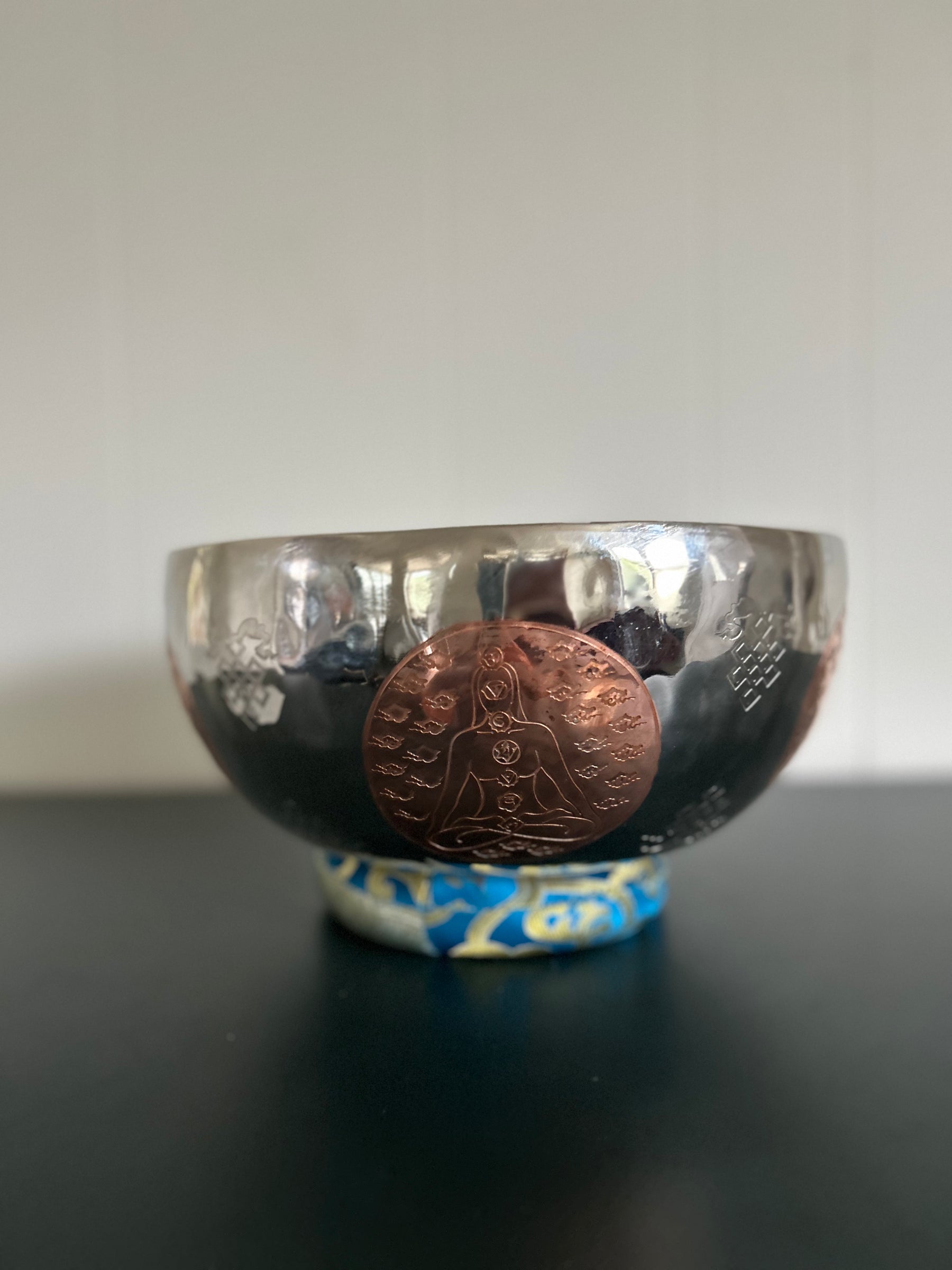 The Lady Of Life Bowl: 10.25 inch | Handmade Bronze Singing Bowl Rich Etchings