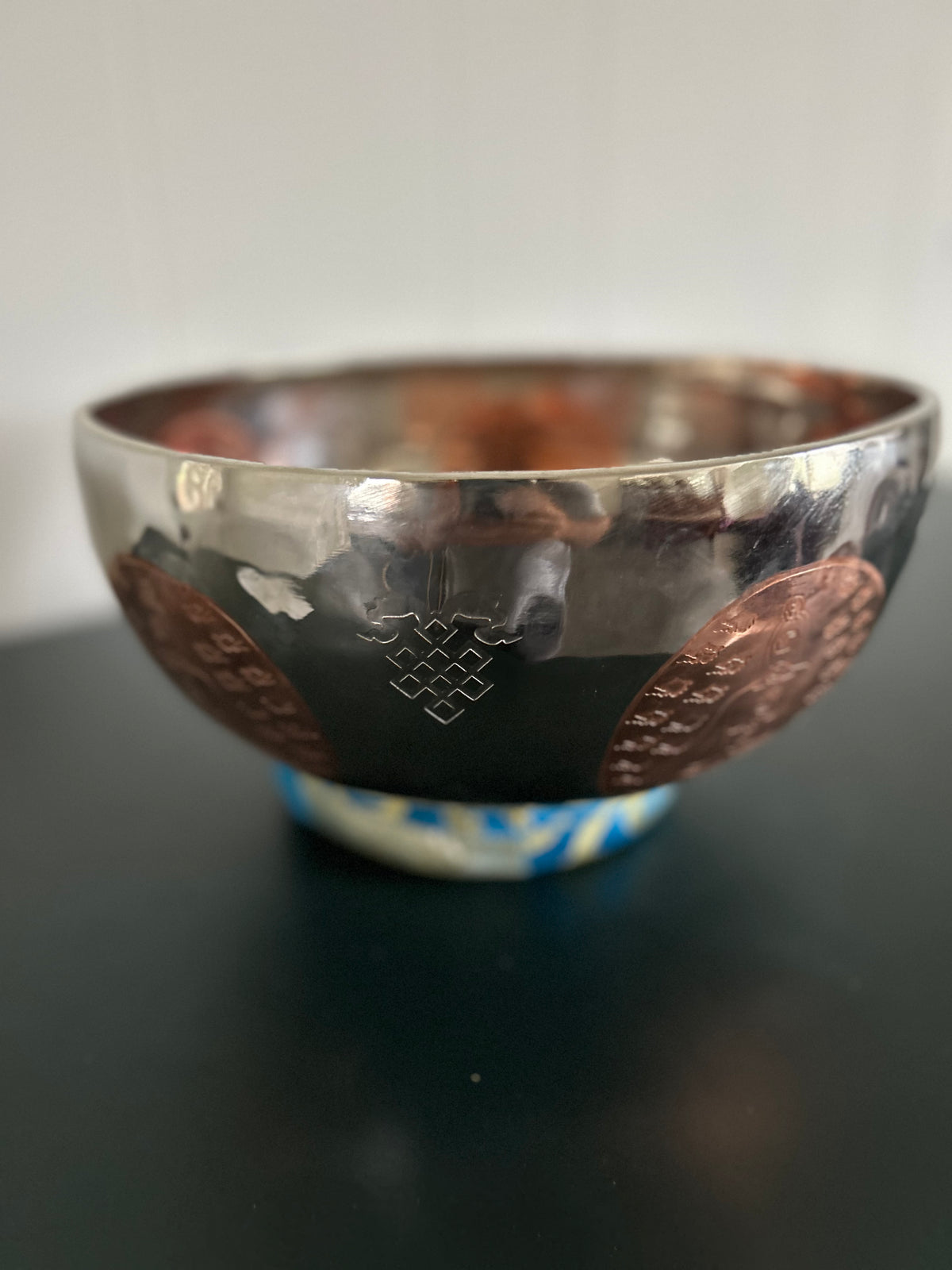The Lady Of Life Bowl: 10.25 inch | Handmade Bronze Singing Bowl Rich Etchings