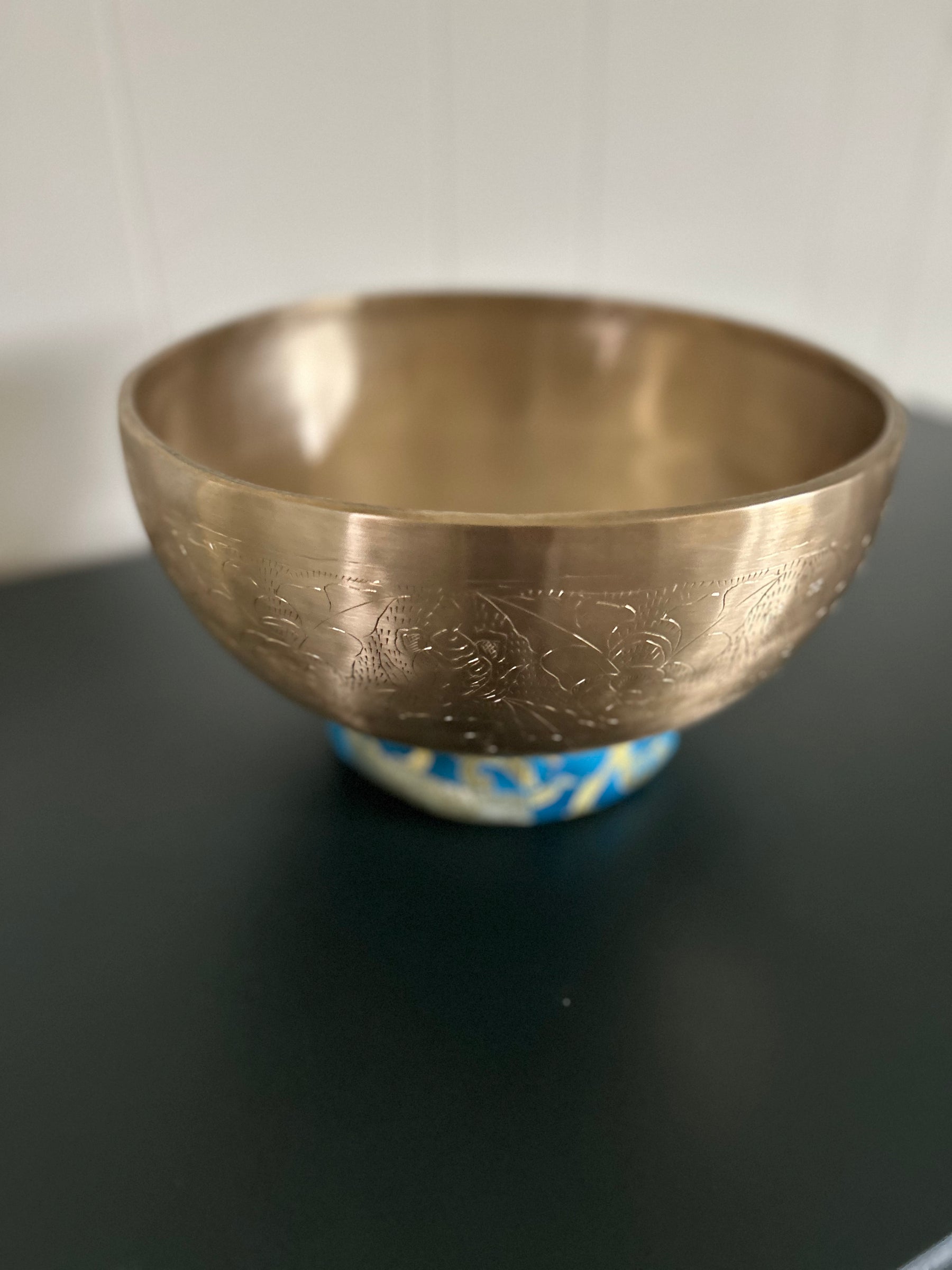 The Golden Leaf Bowl: 10.5 inch | 3rd Octave Subtle Etchings