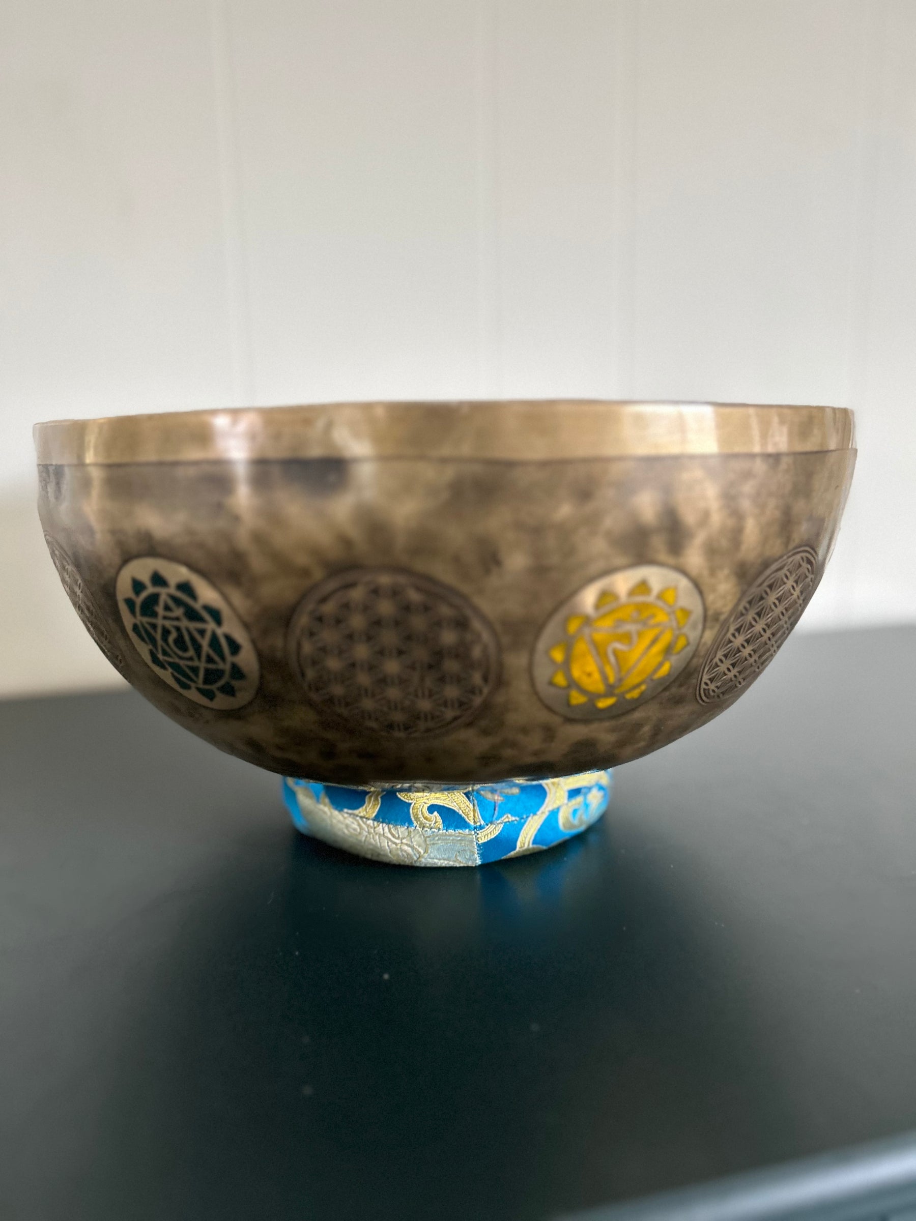 Presale - Gem Of The Garden Bowl: 13 inch | Extra Large Bronze Handmade Singing Bowl