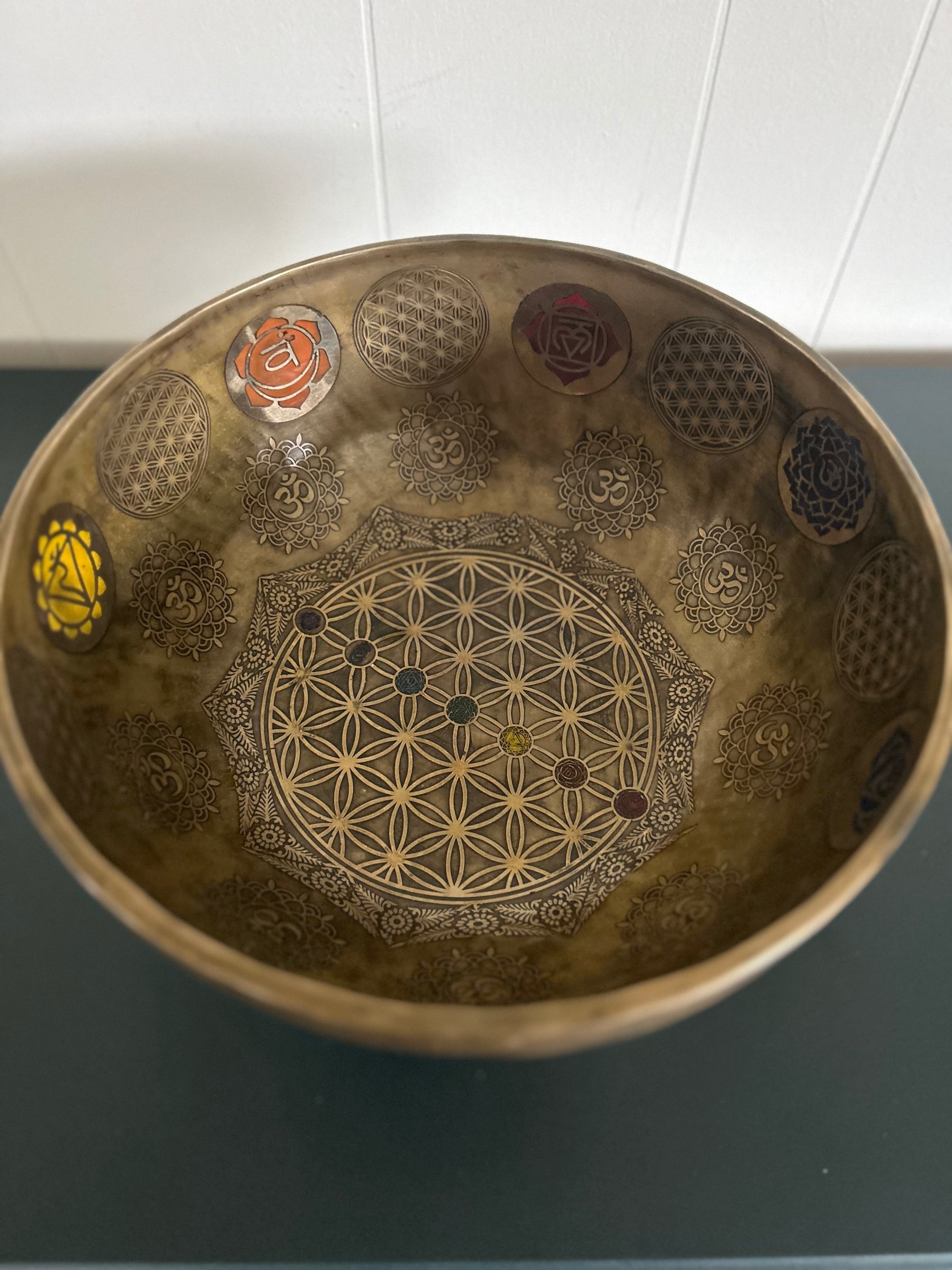 Presale - Gem Of The Garden Bowl: 13 inch | Extra Large Bronze Handmade Singing Bowl