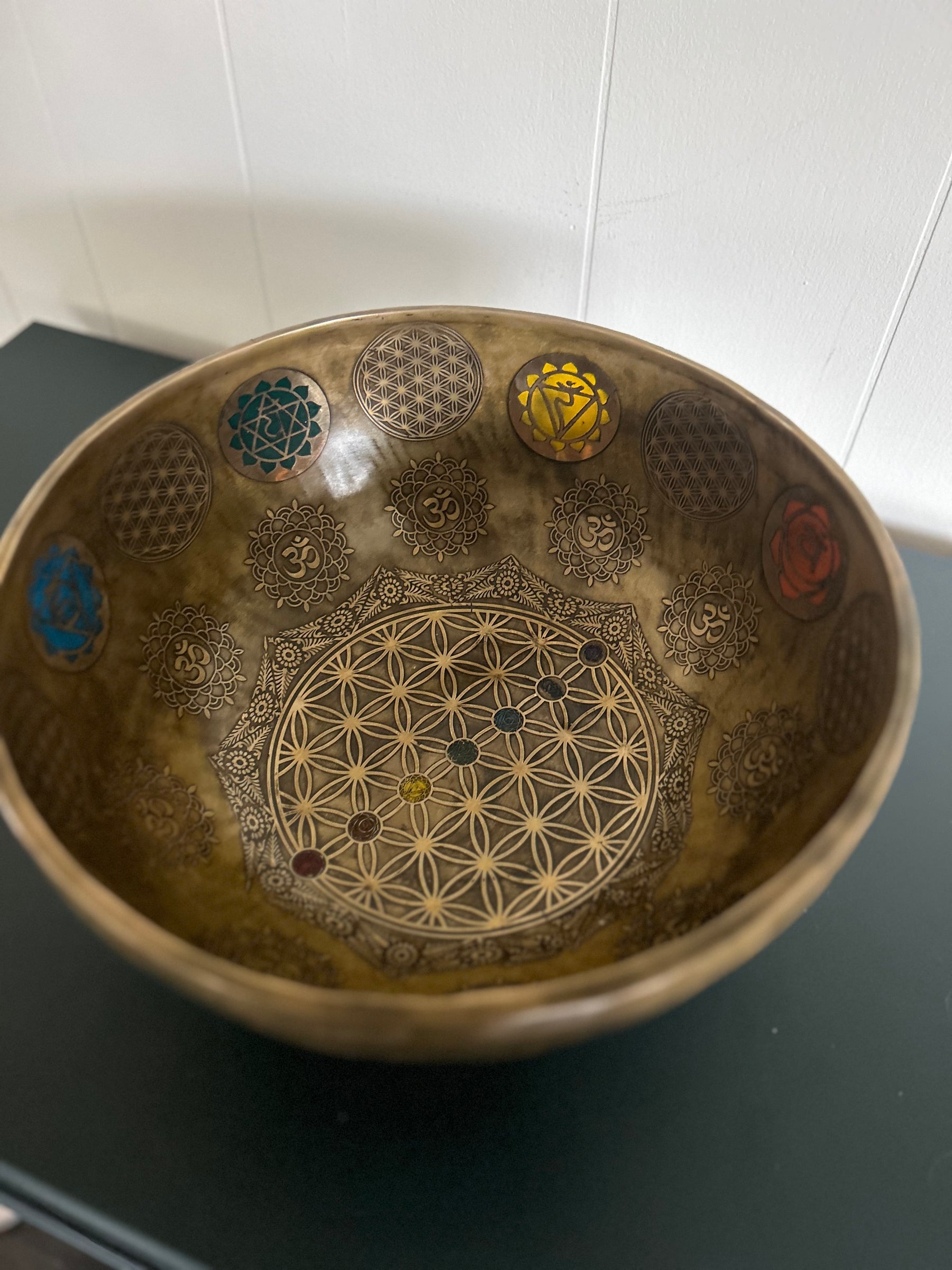 Presale - Gem Of The Garden Bowl: 13 inch | Extra Large Bronze Handmade Singing Bowl