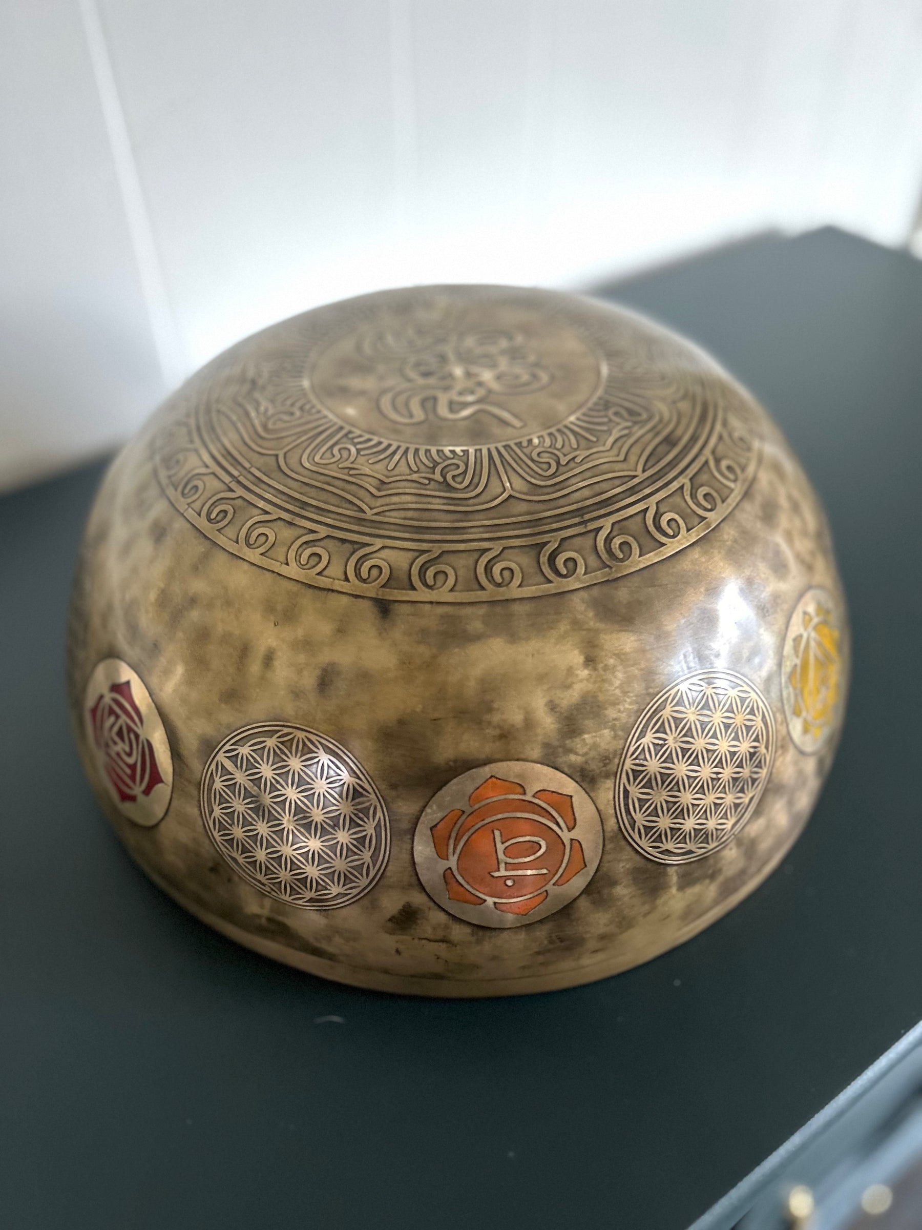 Presale - Gem Of The Garden Bowl: 13 inch | Extra Large Bronze Handmade Singing Bowl