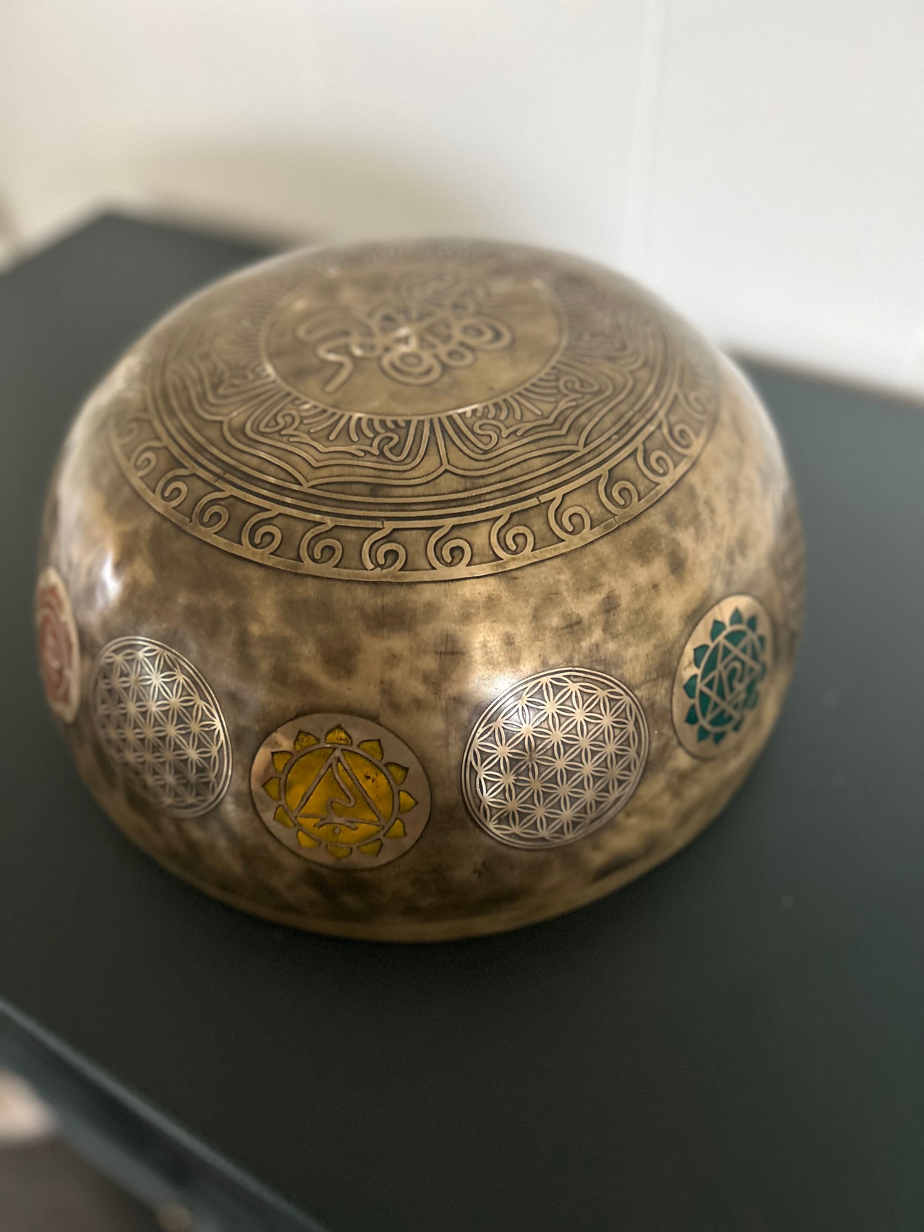 Presale - Gem Of The Garden Bowl: 13 inch | Extra Large Bronze Handmade Singing Bowl