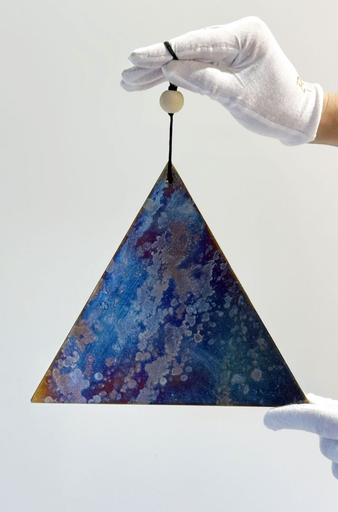 Hand-Forged Triangular Sound Triangle β Silver Nickel | JosΓ© Antonio Γlvarez X The Ohm Store