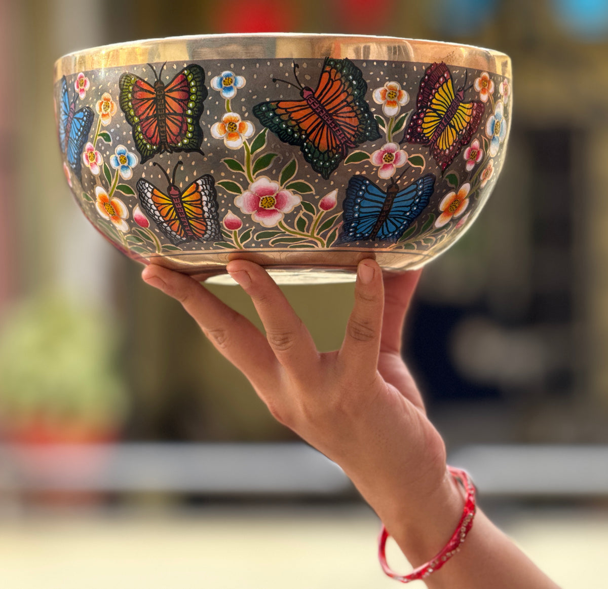 The Butterfly I 8.5 Inch Hand-Painted Singing Bowl. Limited Edition Spring 2026 Run