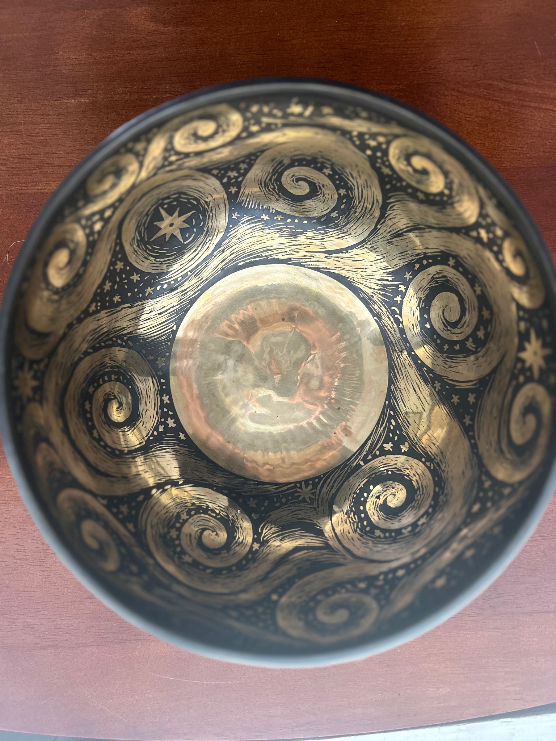 The Stillpoint Singing Bowl: 9 Inch Bell Bronze Singing Bowl