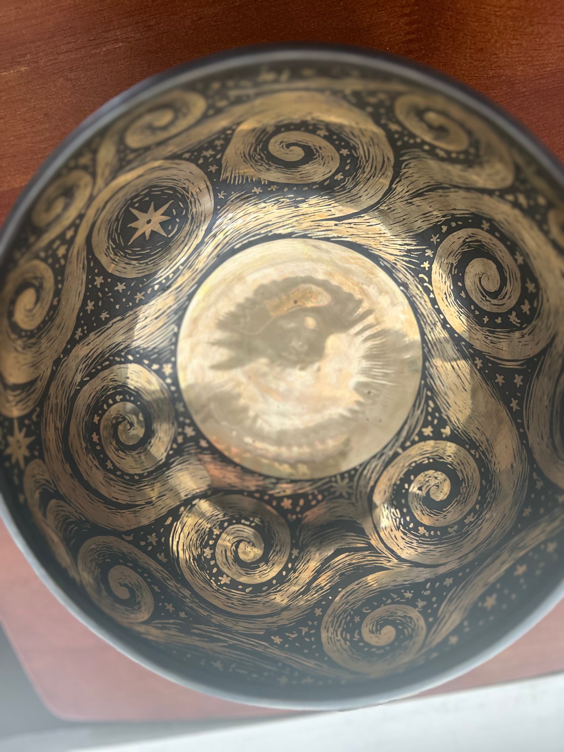 The Stillpoint Singing Bowl: 9 Inch Bell Bronze Singing Bowl