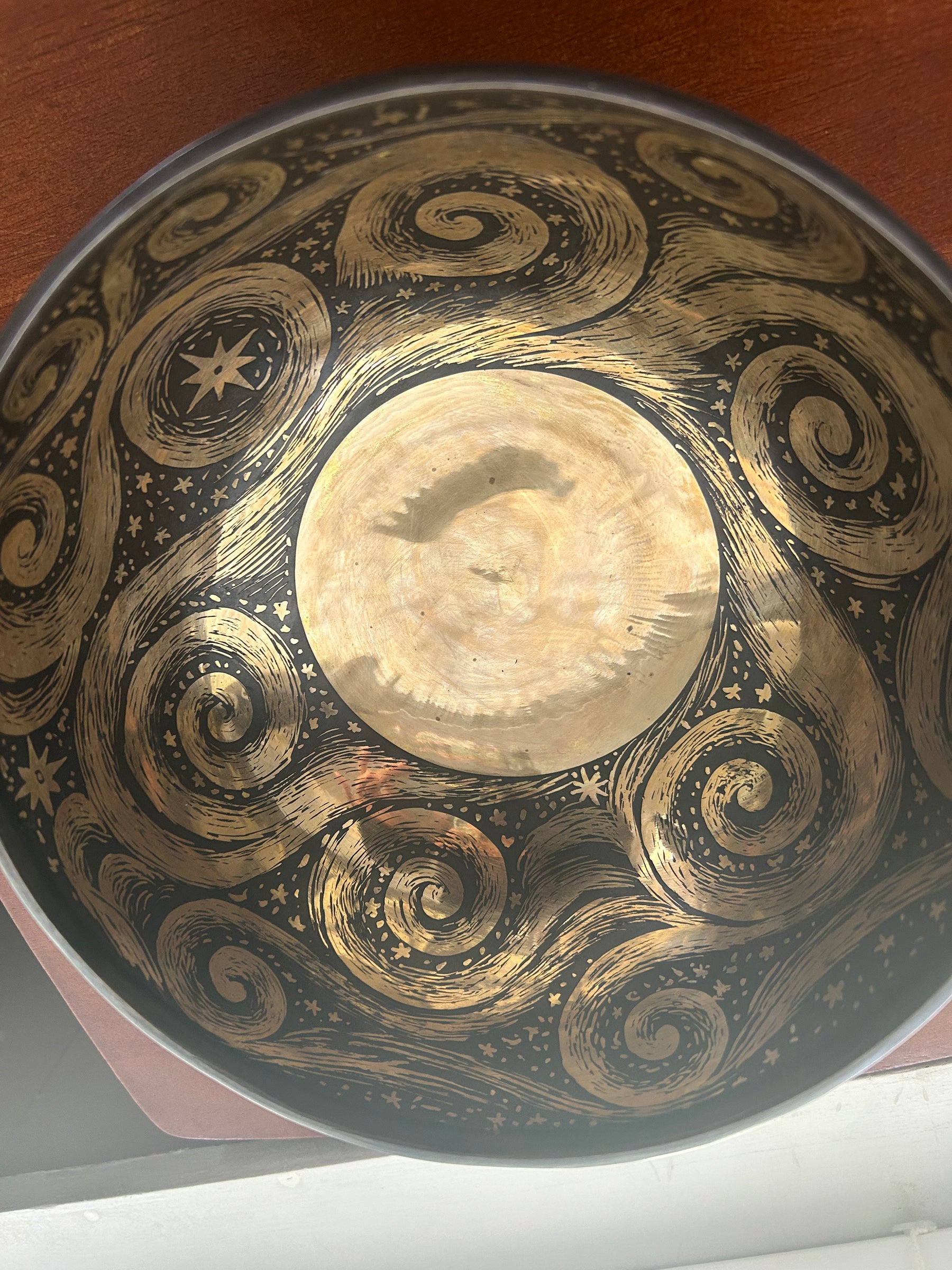 The Stillpoint Singing Bowl: 9 Inch Bell Bronze Singing Bowl