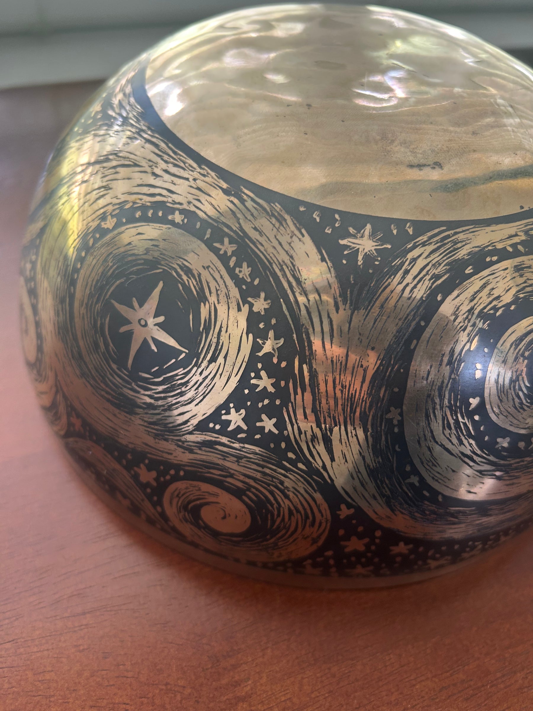 The Stillpoint Singing Bowl: 9 Inch Bell Bronze Singing Bowl