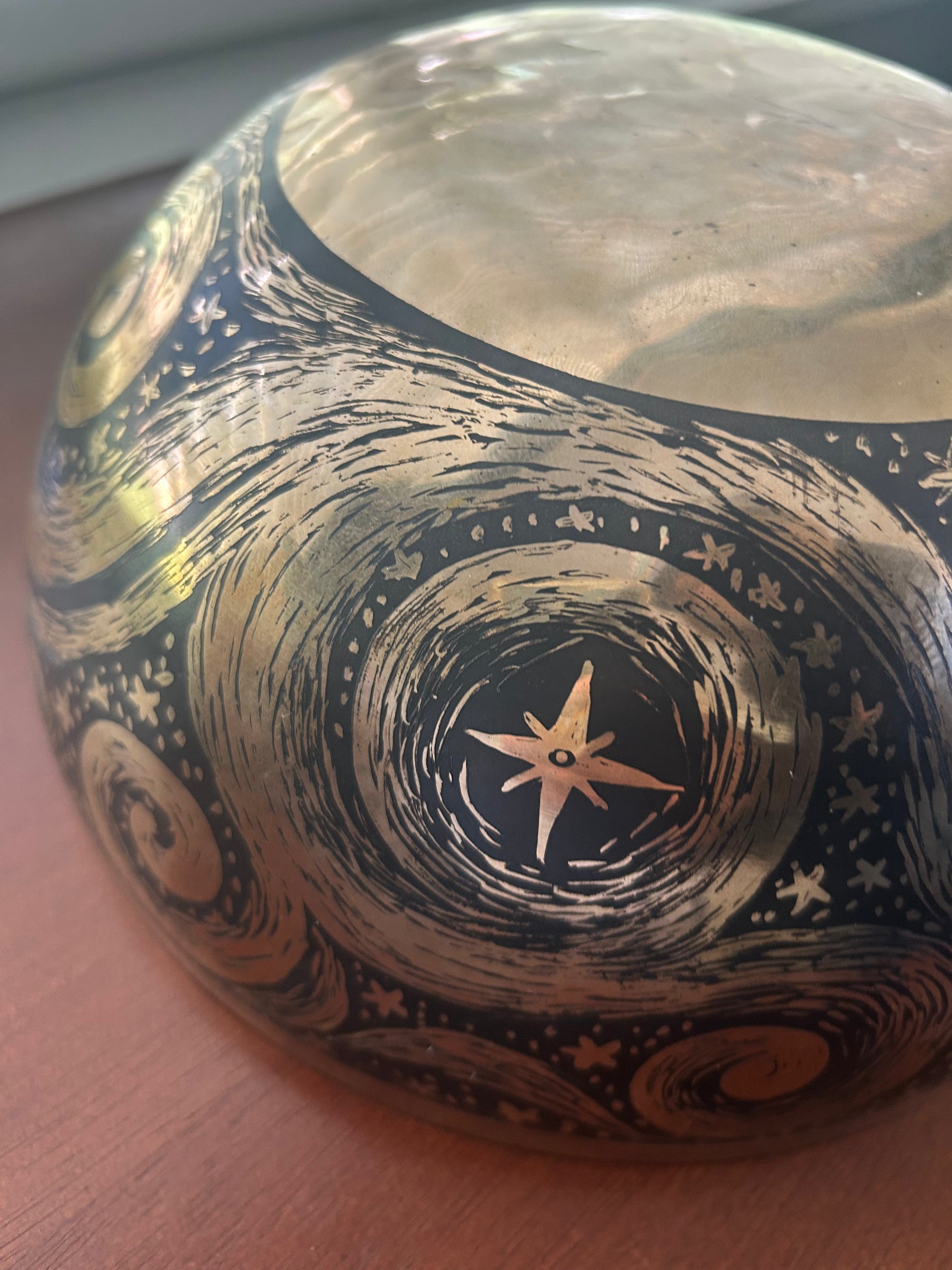 The Stillpoint Singing Bowl: 9 Inch Bell Bronze Singing Bowl