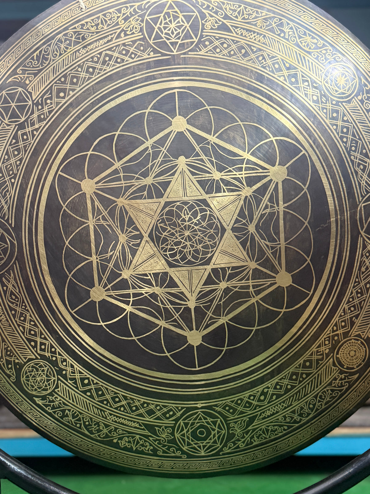 27 Inch Bronze Gong Handmade In Nepal One of One 0004