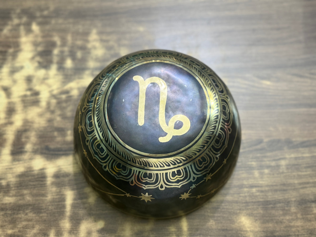 The Capricorn Singing Bowl - 9 inch Large | Handmade In Nepal