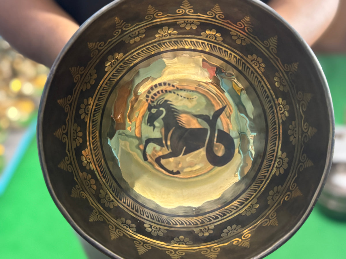 The Capricorn Singing Bowl - 9 inch Large | Handmade In Nepal