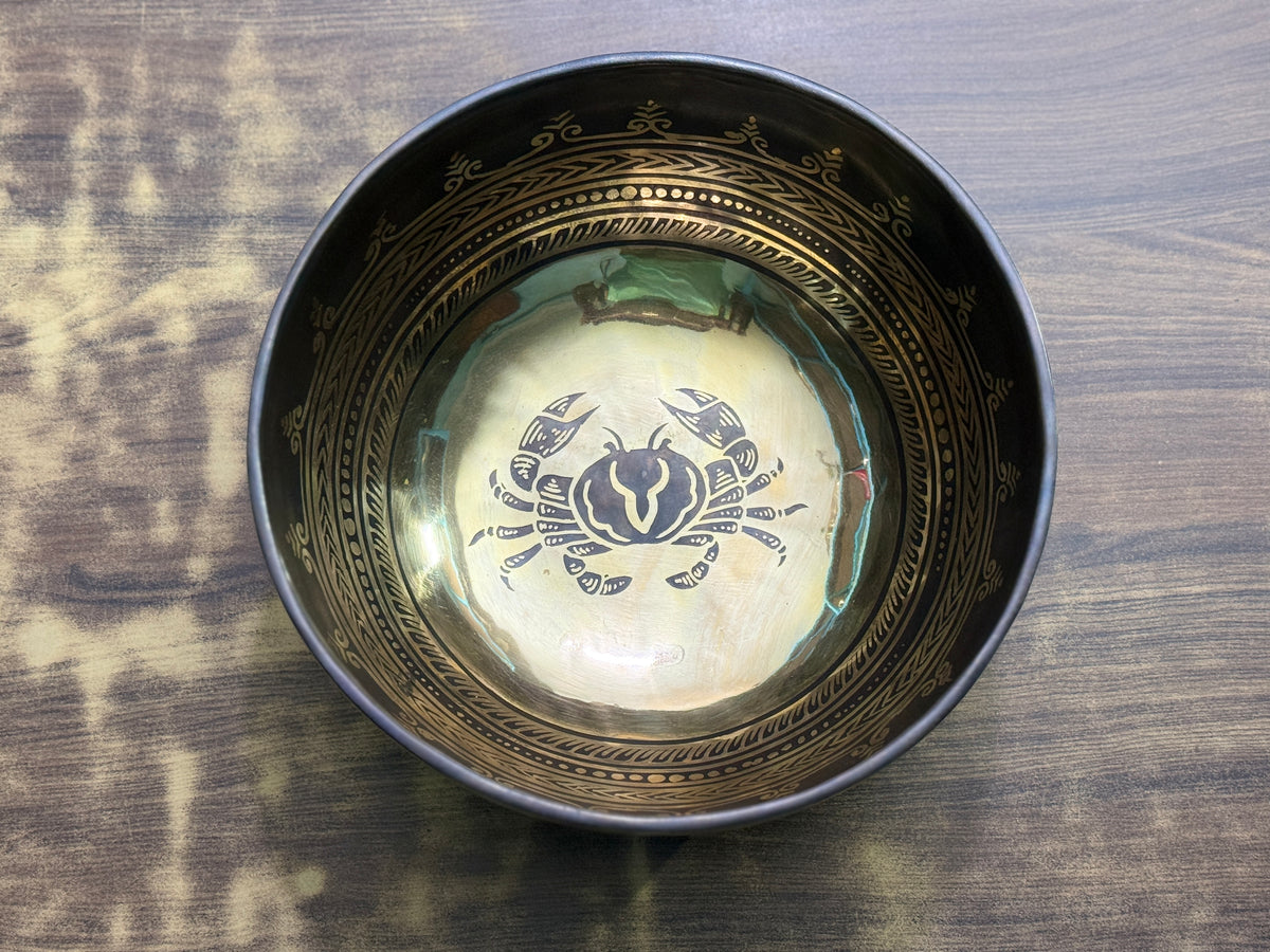 The Cancer Singing Bowl - 9 inch Large | Handmade In Nepal