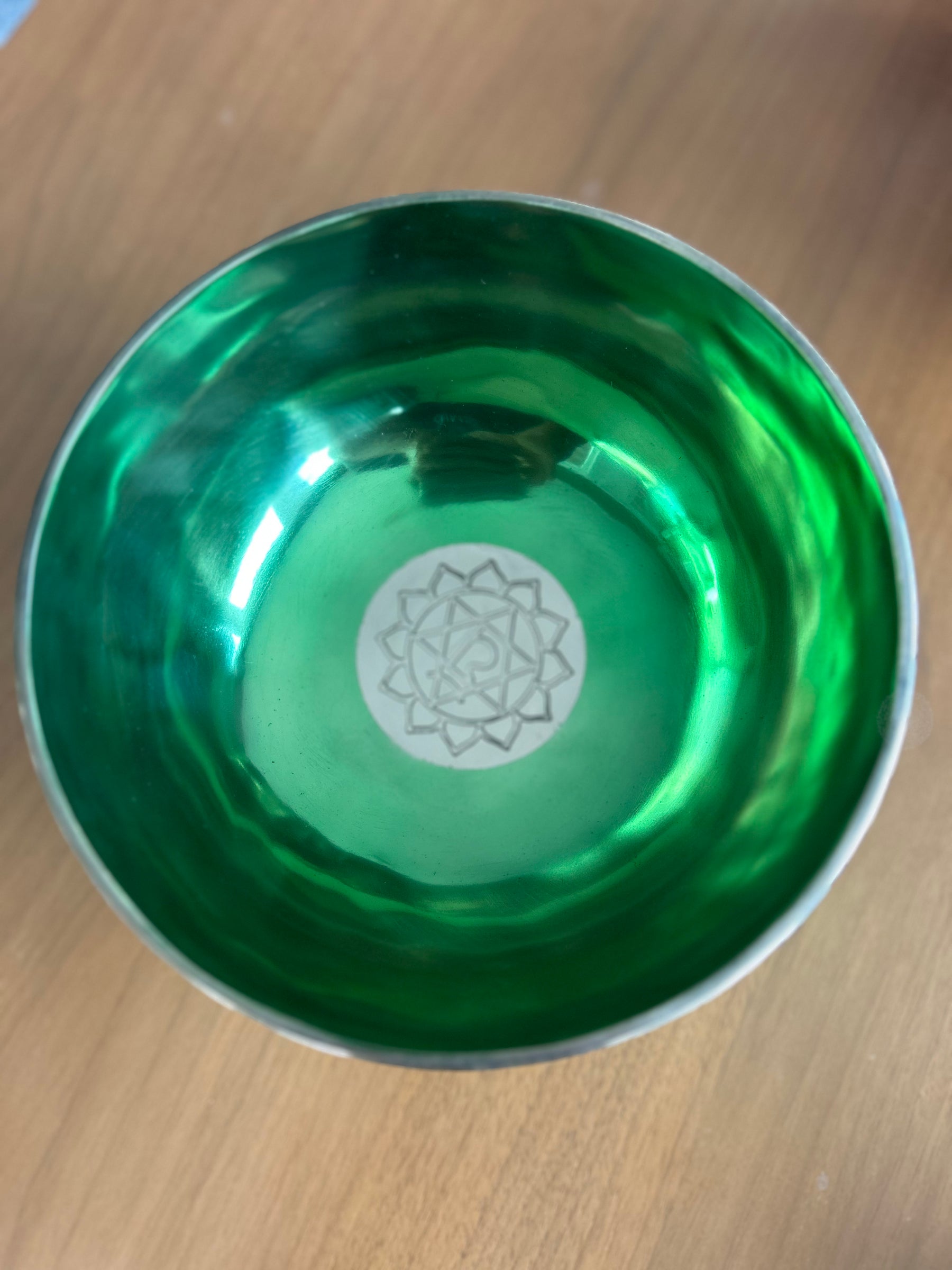 Colorized 7 Chakra Singing Bowl Set Handmade Bronze