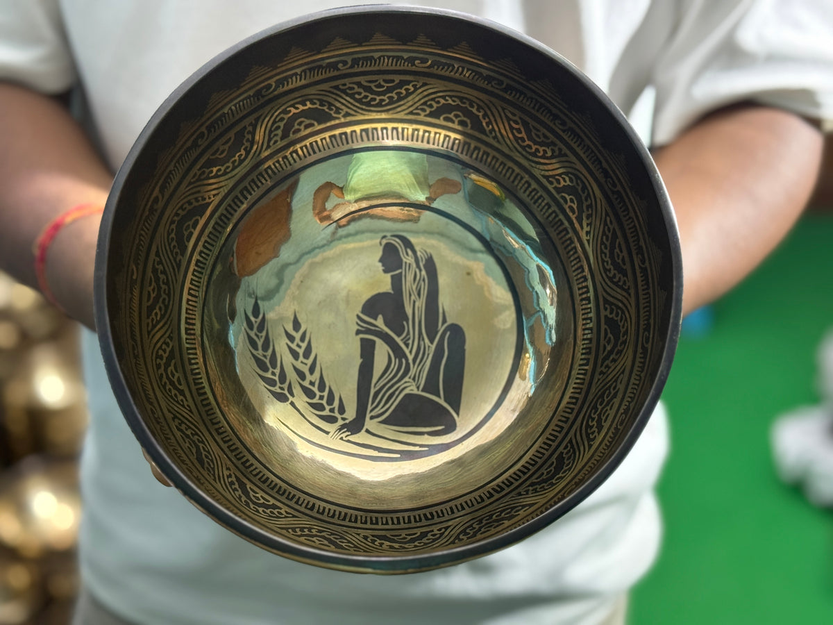 The Virgo Singing Bowl - 9 inch Large | Handmade In Nepal
