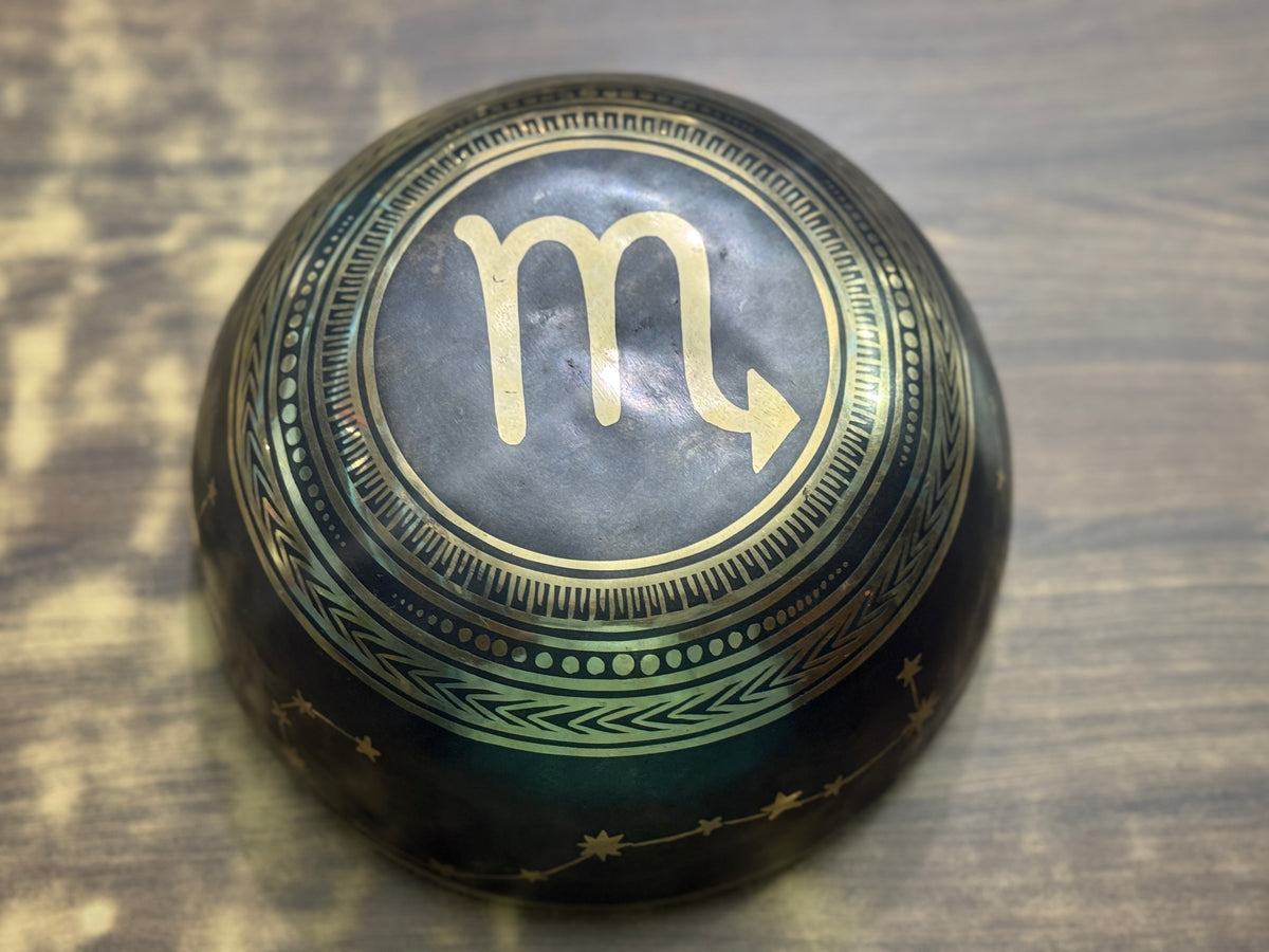 The Scorpio Singing Bowl - 9 inch Large | Handmade In Nepal
