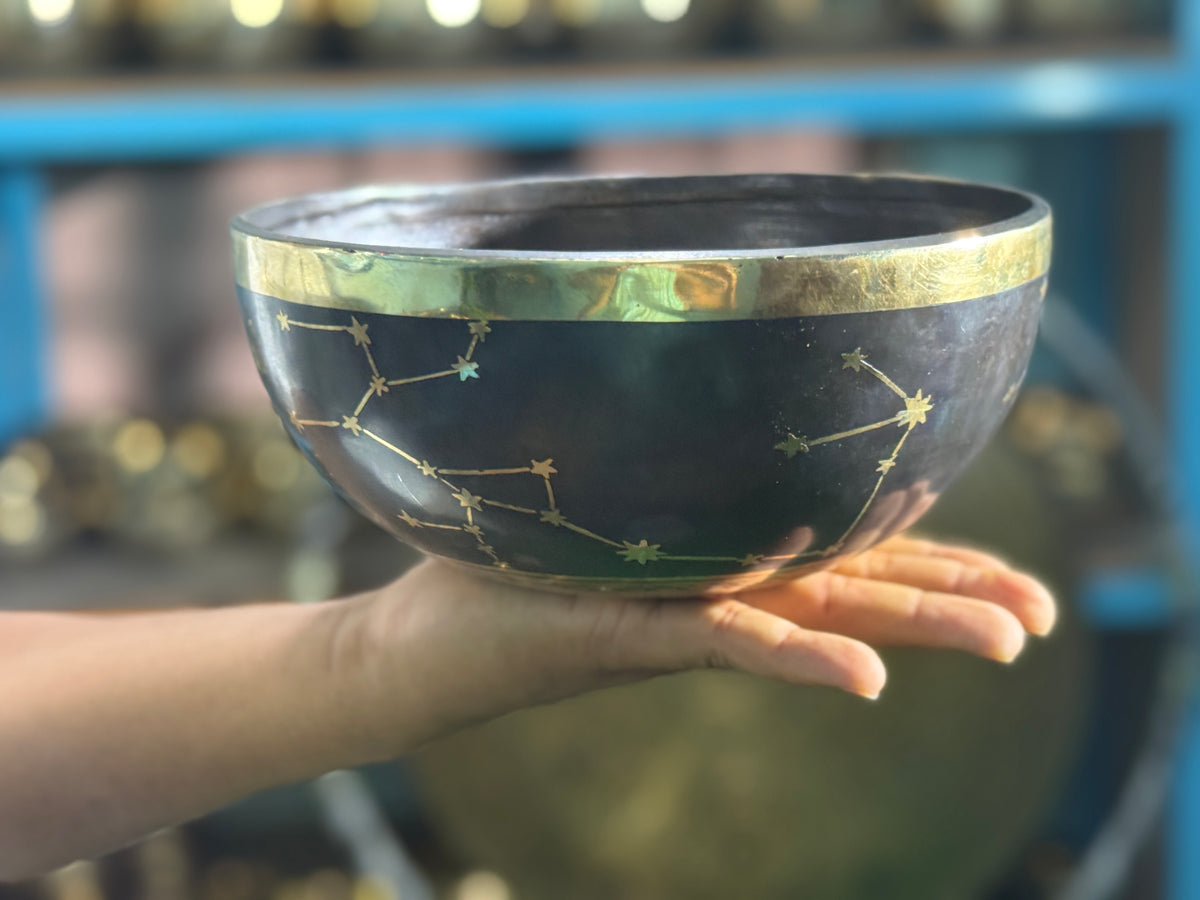 The Sagittarius Singing Bowl - 9 inch Large | Handmade In Nepal