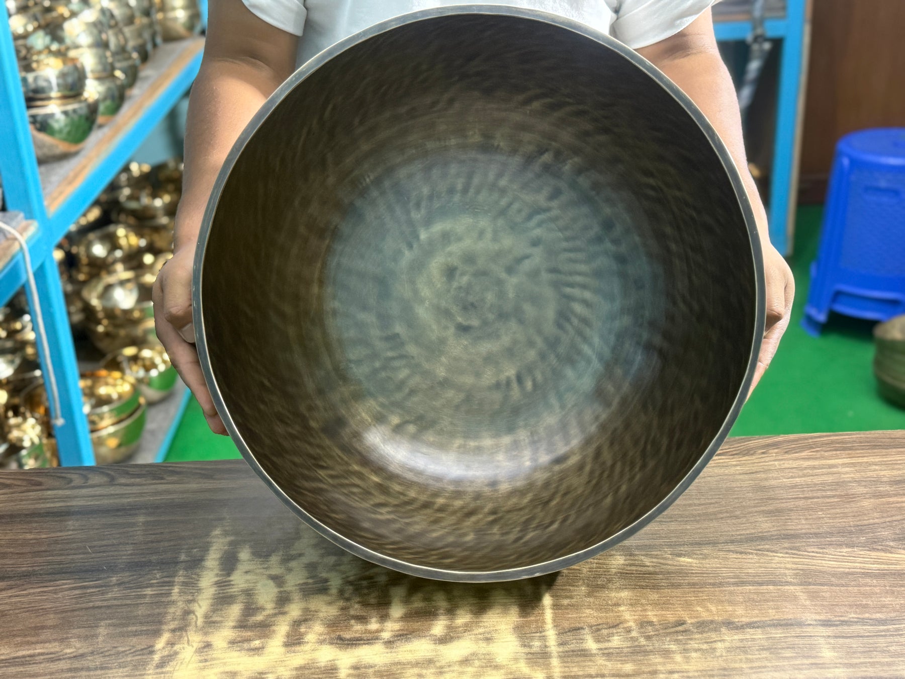 20 Inch Makers Mark Foot Bowl: Stand Inside Your Singing Bowl