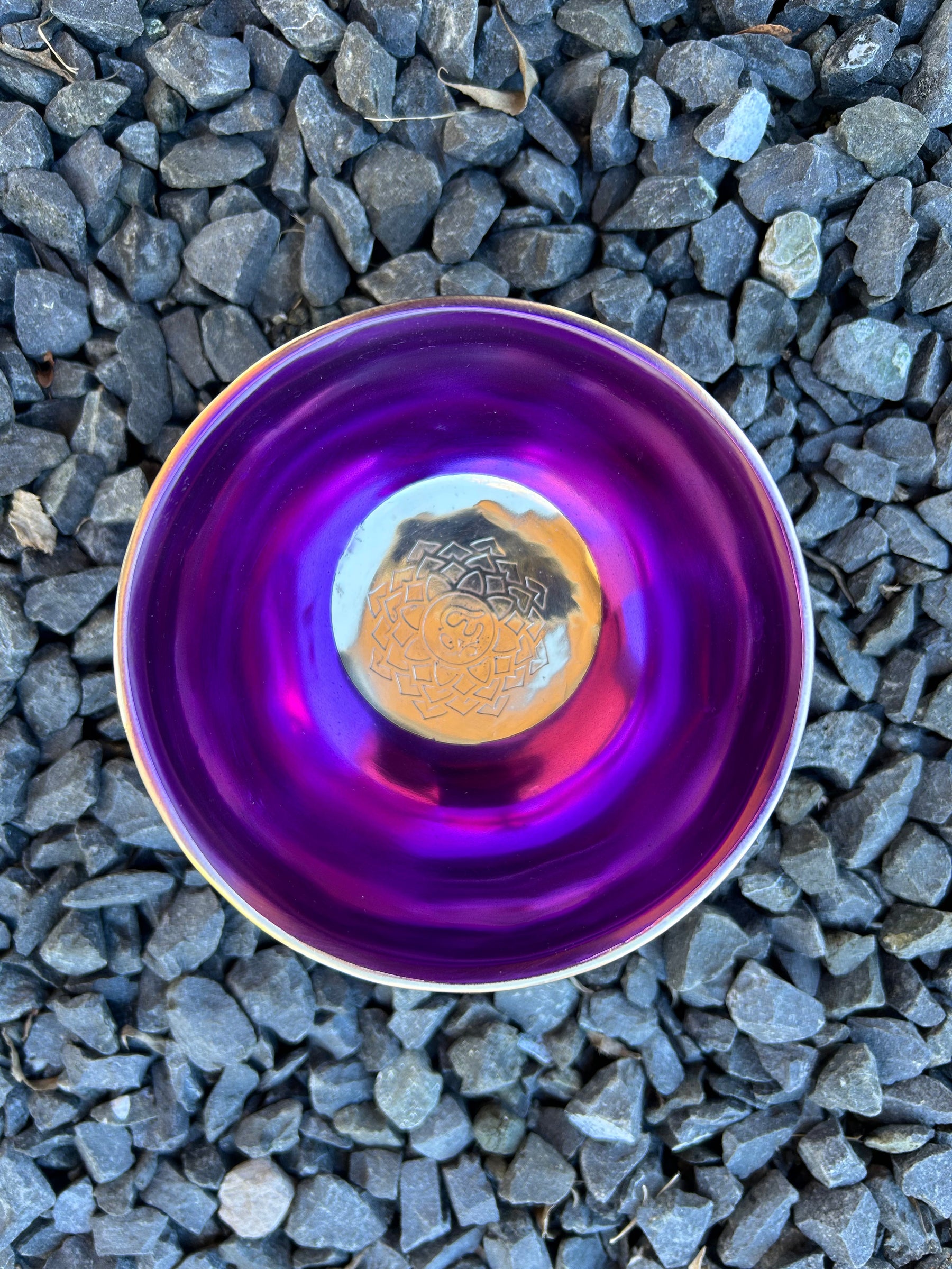 The Weathered Collection: 4.65 Inch 4th Octave B-Note Crown Chakra Bowl - Series of 4