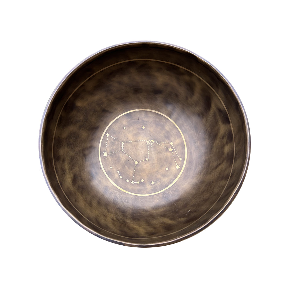 The Moon & Stars Bundle: Set Of 2 Resonant Limited Design Singing Bowls, 9 inch and 6.5 inch