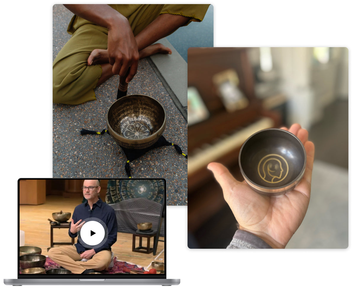 The Foundations Of Sound Starter Set: 2 Bronze Singing Bowls And How To Play Course