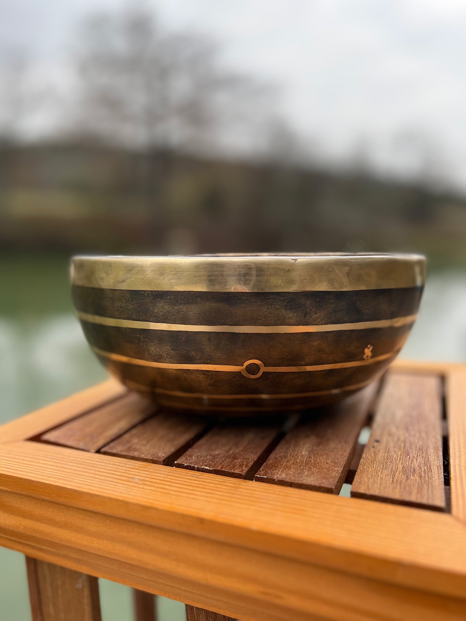 The Planetary Bowl Large 9 Inch Handmade Bronze Singing Bowl From Nepal Limited Design