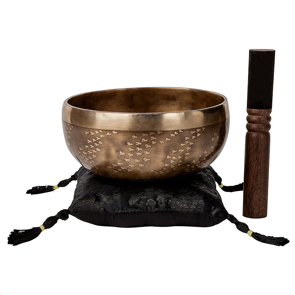 The Tree of Life Bowl: 6 Inch Handmade Bronze Singing Bowl From Nepal Limited Design