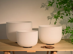The Major Triad | Frosted Crystal Singing Bowl Set — C E G | 432 Hz