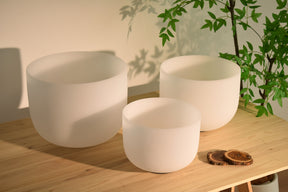 The Major Triad | Frosted Crystal Singing Bowl Set — C E G | 432 Hz