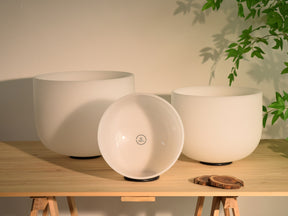 The Major Triad | Frosted Crystal Singing Bowl Set — C E G | 432 Hz