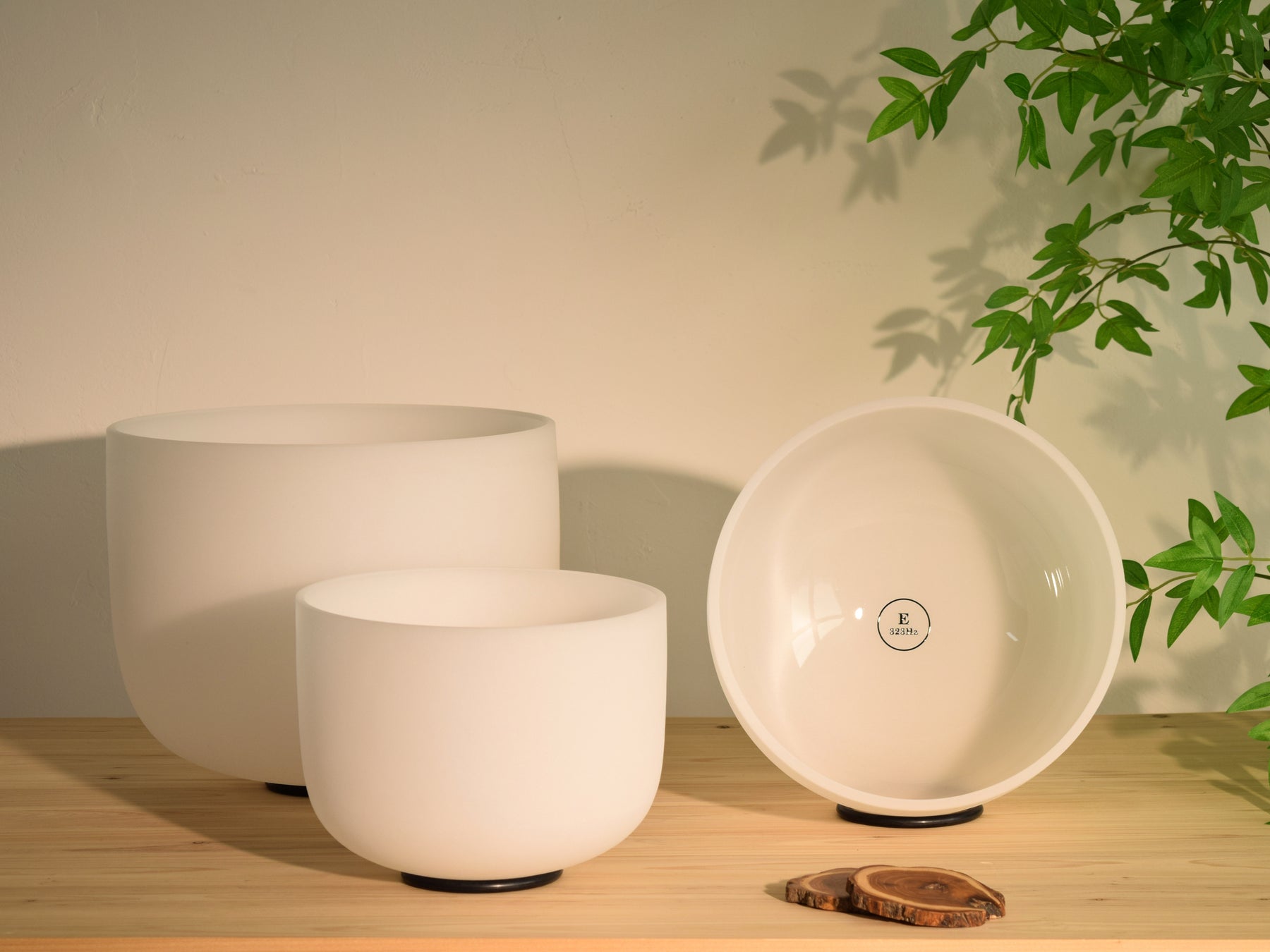 The Major Triad | Frosted Crystal Singing Bowl Set — C E G | 432 Hz