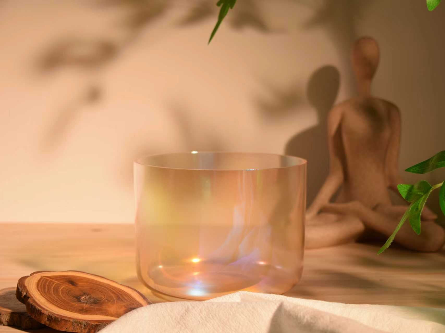 Prism Series A4 5.5" Smoke Optically Clear Fused Quartz Singing Bowl