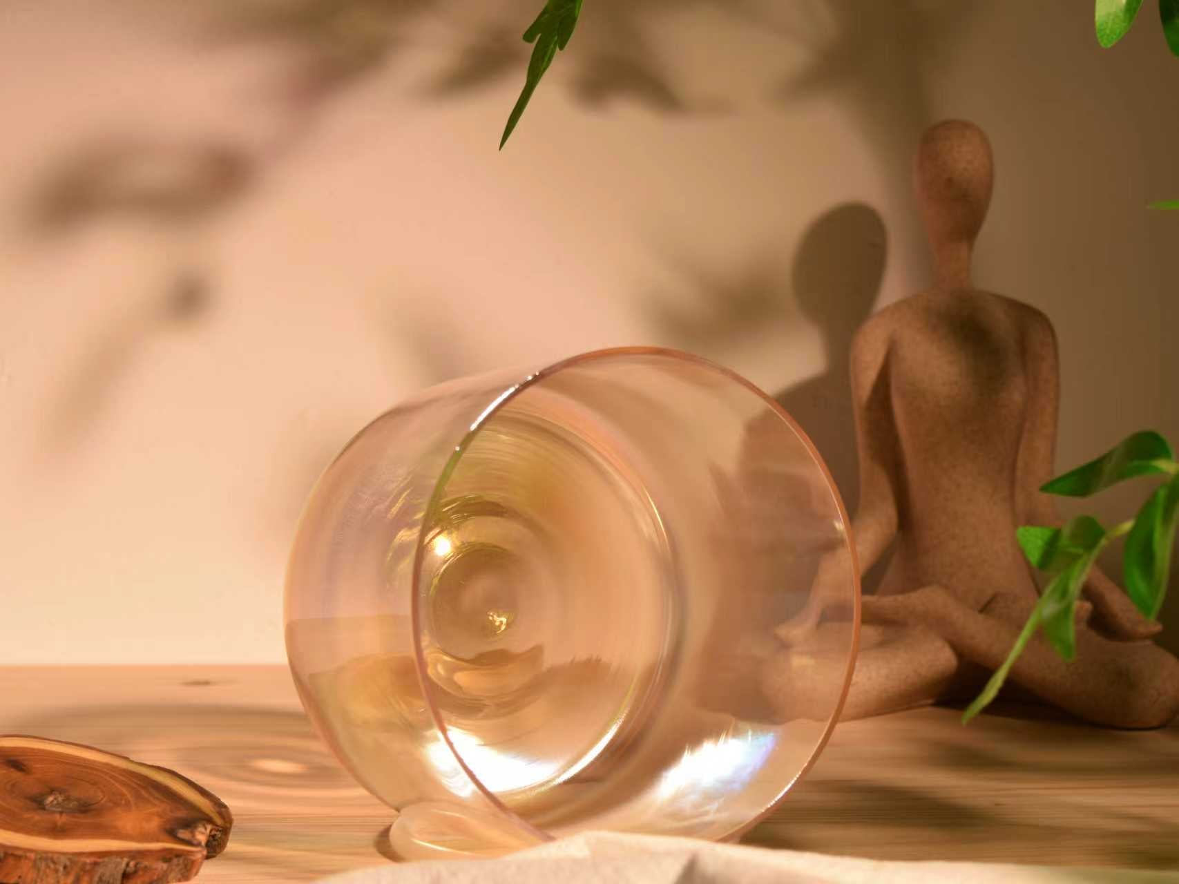 Prism Series A4 5.5" Smoke Optically Clear Fused Quartz Singing Bowl