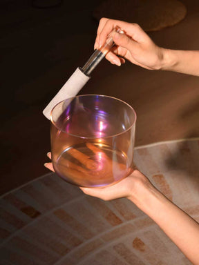 Prism Series A4 5.5" Smoke Optically Clear Fused Quartz Singing Bowl