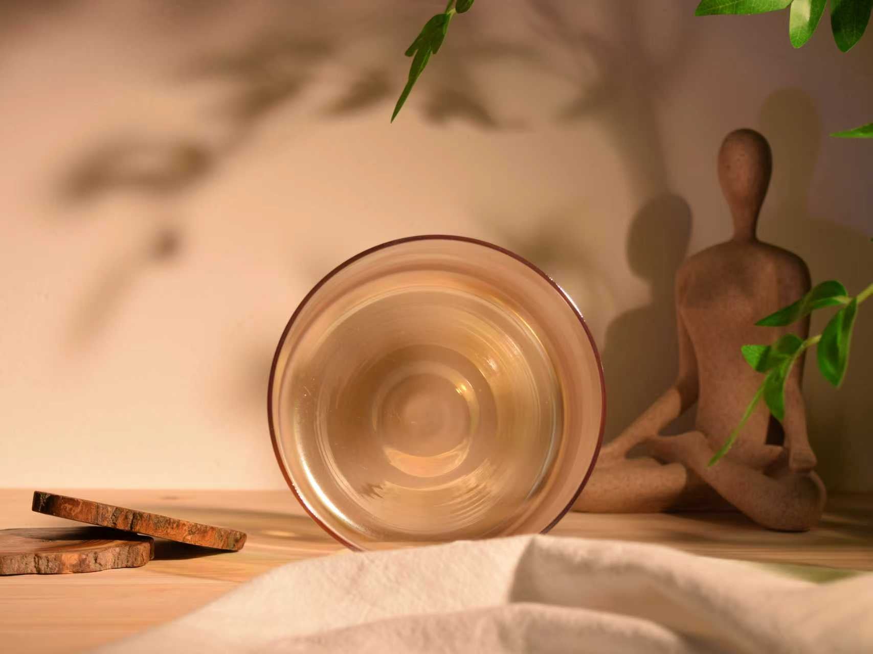 Prism Series A4 5.5" Smoke Optically Clear Fused Quartz Singing Bowl