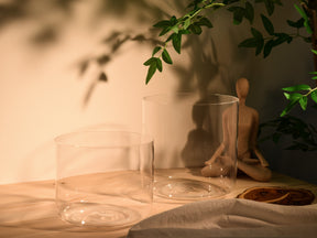 Prism Series Duo 7.5" I G3 and 6.5" I D4 Fused Quartz Crystal Singing Bowl Set